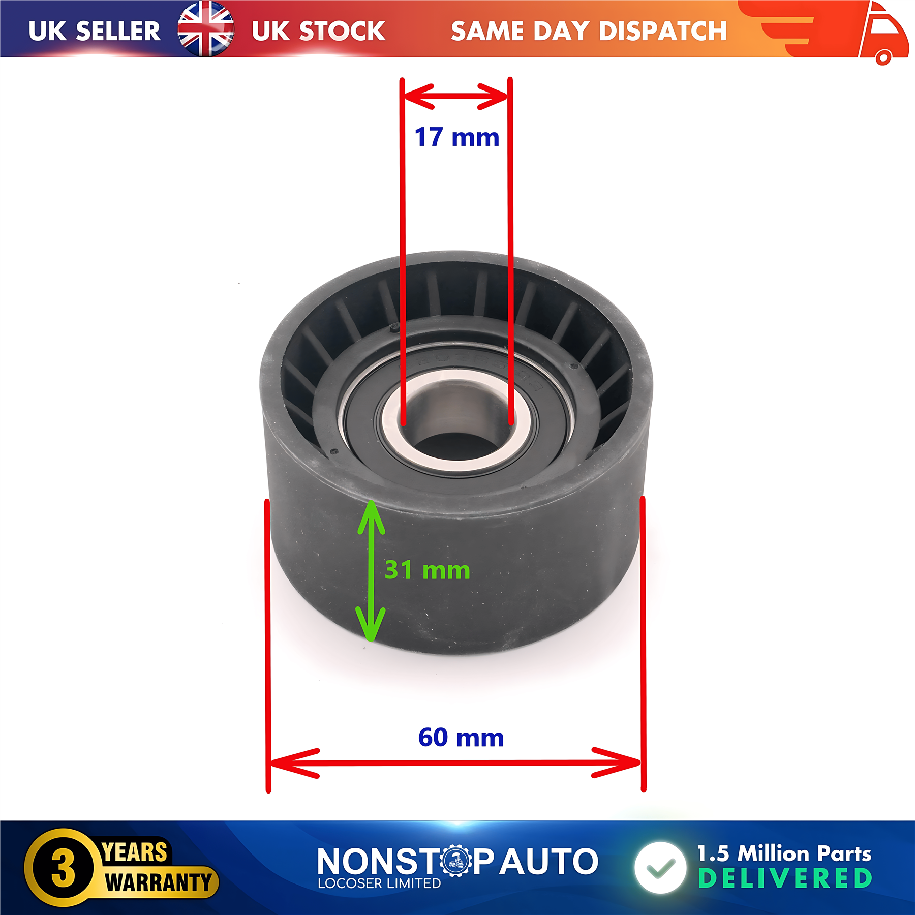 Fan Belt Tensioner Pulley V Ribbed Belt Idler For MITSUBISHI Carisma Space Star NISSAN Primera Cabstar Interstar Primastar VAUXHALL Movano A Vivaro A RENAULT Avantime Espace III IV Laguna I II III Vel Satis Trafic II Master II MW30638631
