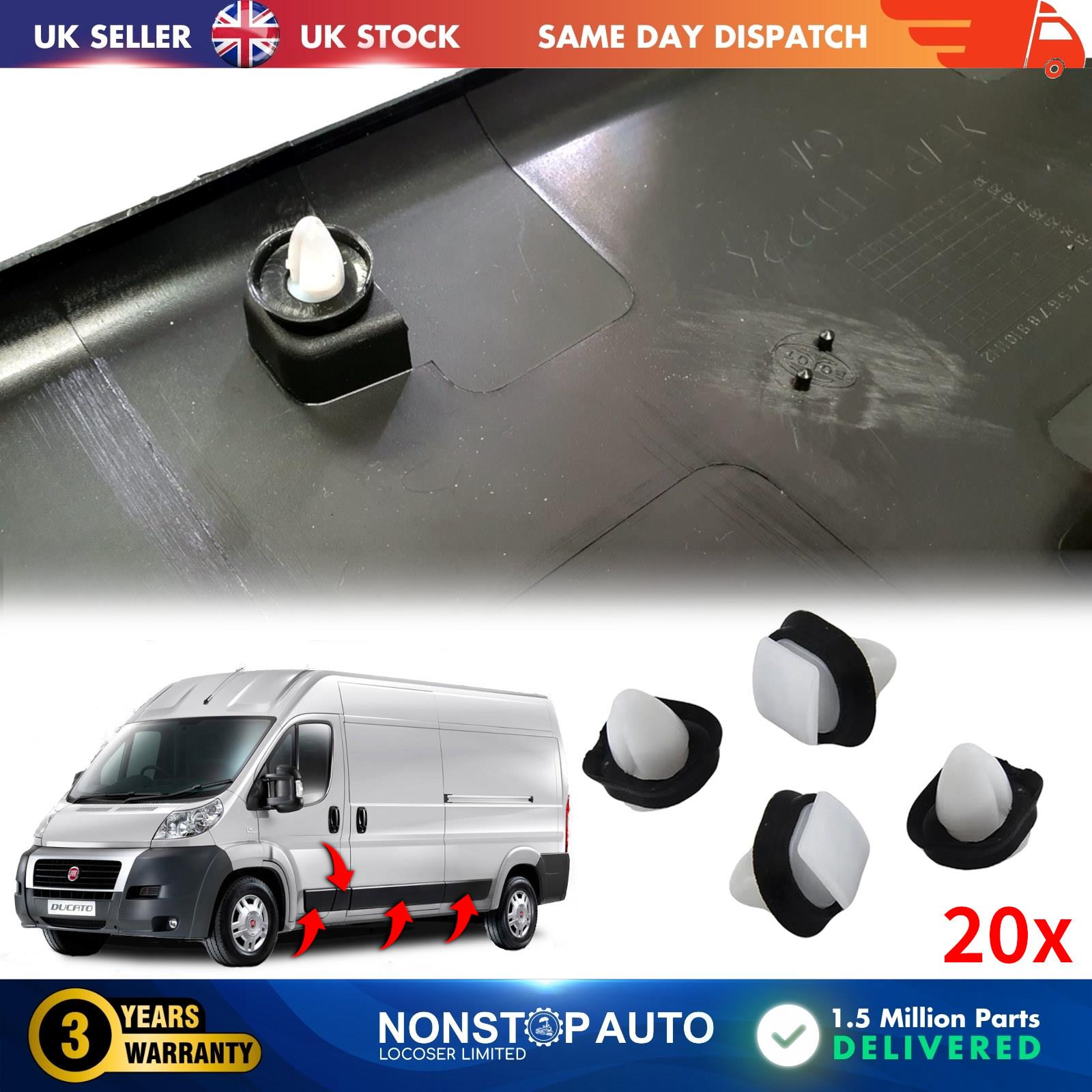 20X TRIM BUMPSTRIP MOULDING CLIPS For PEUGEOT Bipper Boxer 71728806