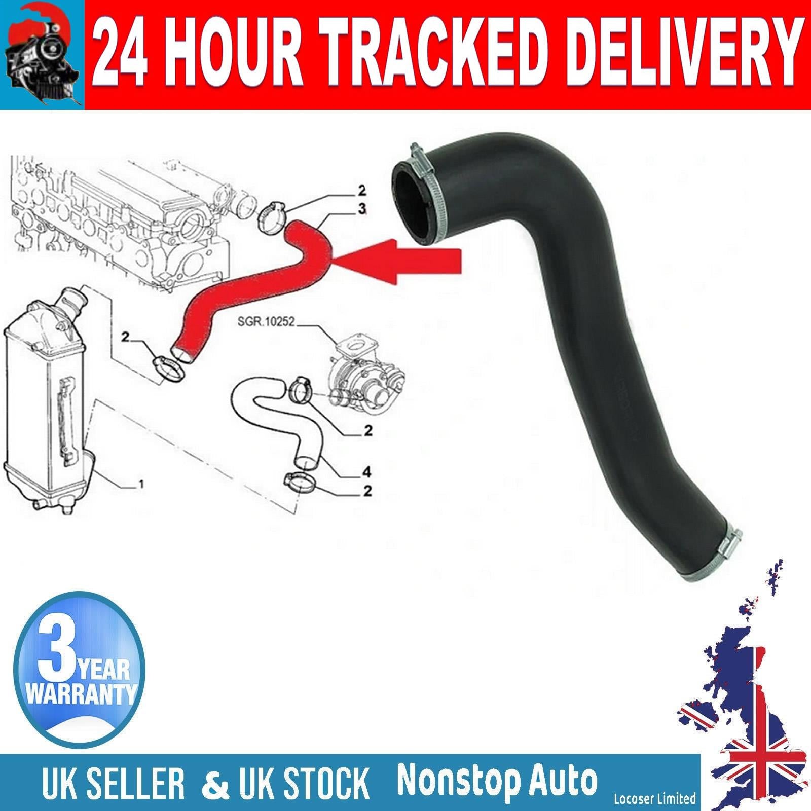 TURBO INTERCOOLER TURBO HOSE PIPE FOR ALFA ROMEO 166-LANCIA KAPPA 2.4 JTD  60818108