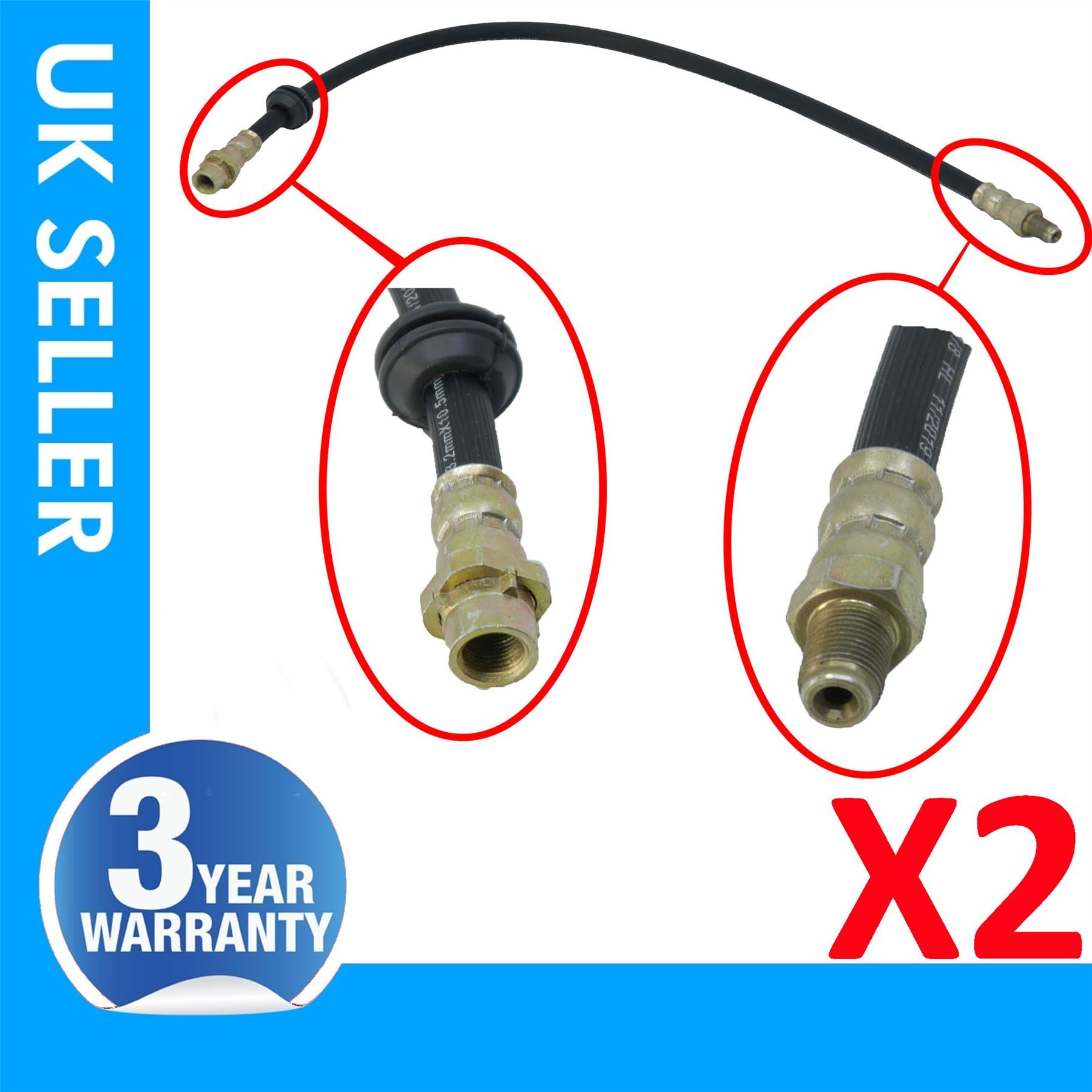 2X Front brake hose Pipe For Mini Cooper R60 Country Man R60 Paceman R61