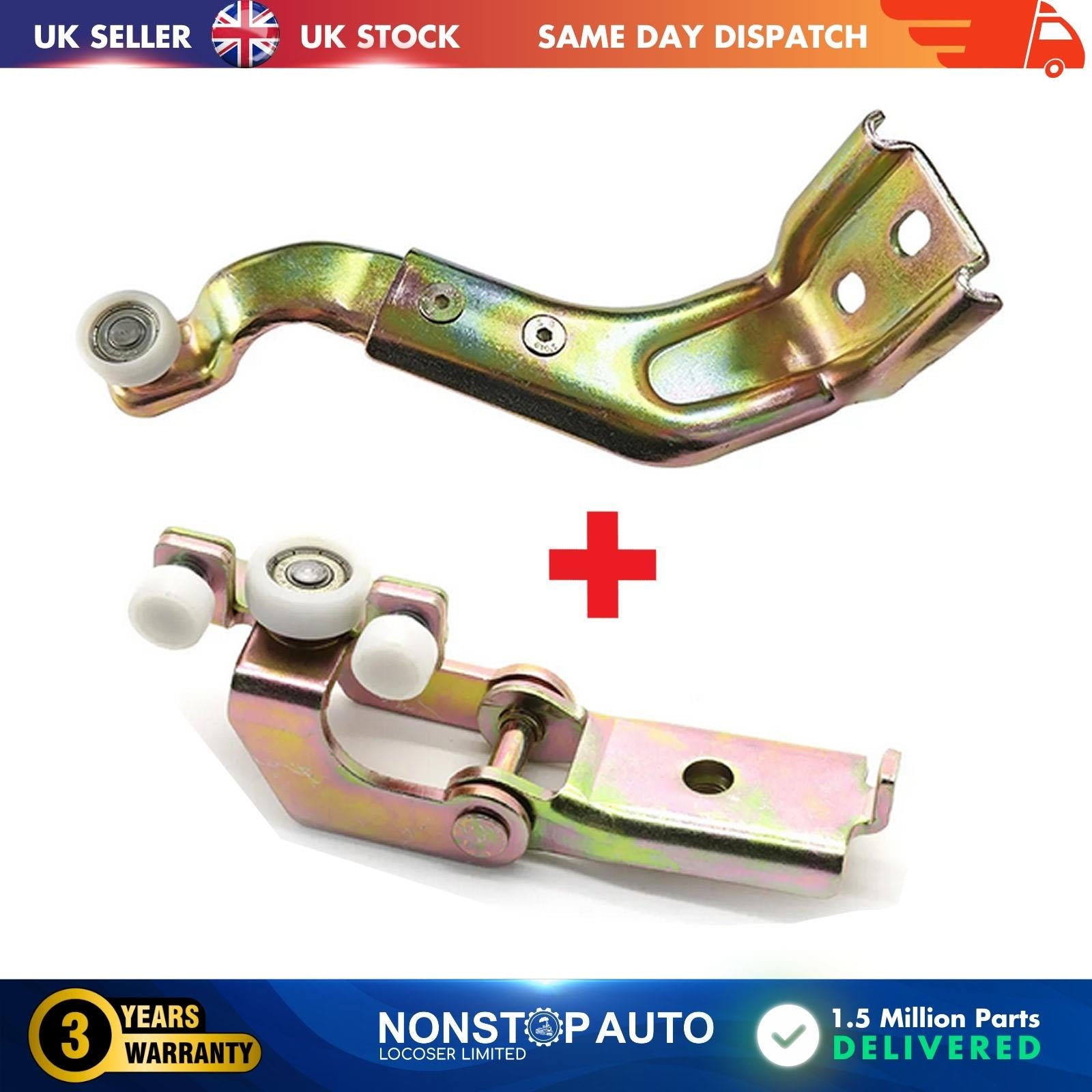 2X Sliding Door Roller Guide Hinge Bottom and Middle Right For MERCEDES Sprinter VW LT MK2