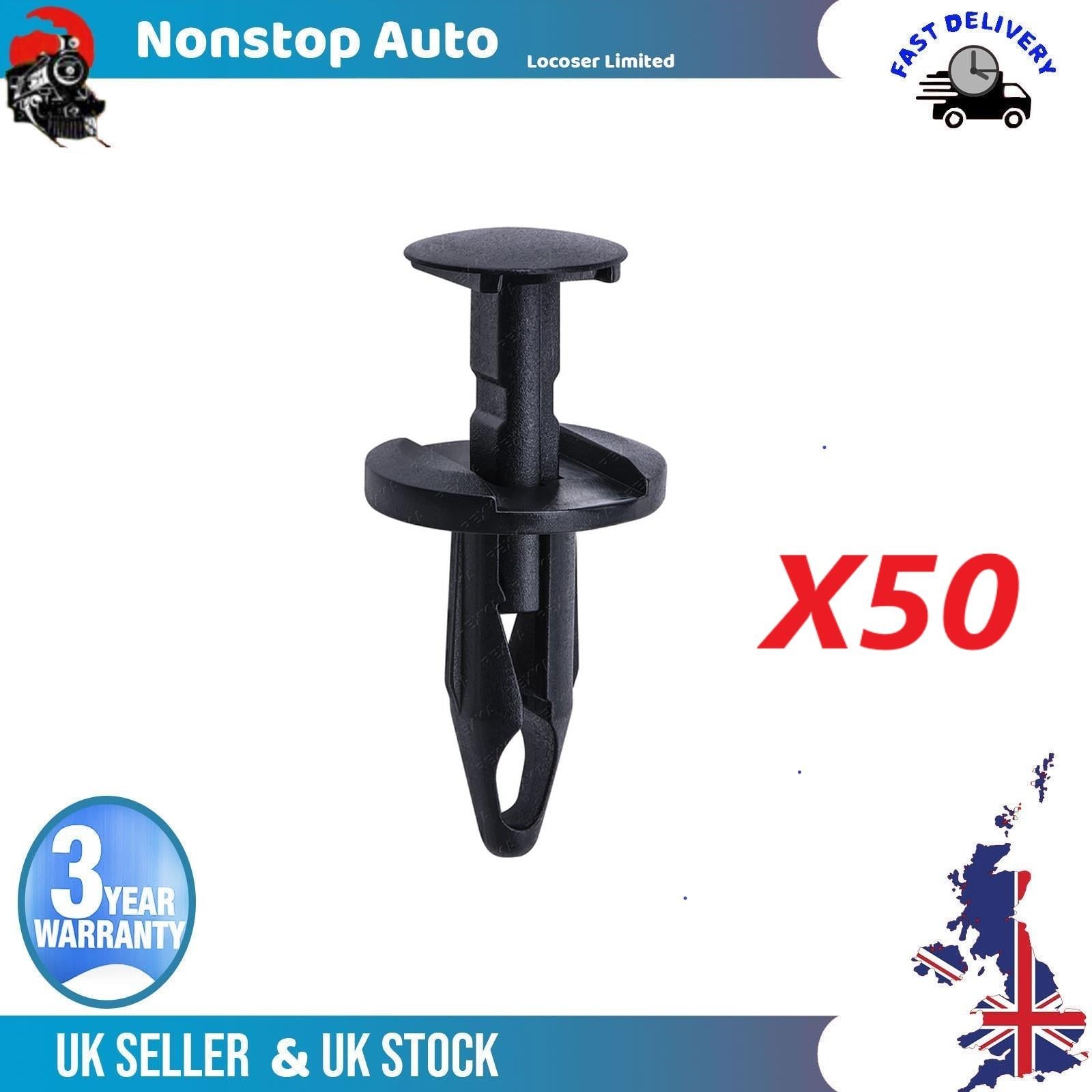 50X Chevy Wheel Well Push Type Retainer Clips For VAUXHALL OPEL 21077123