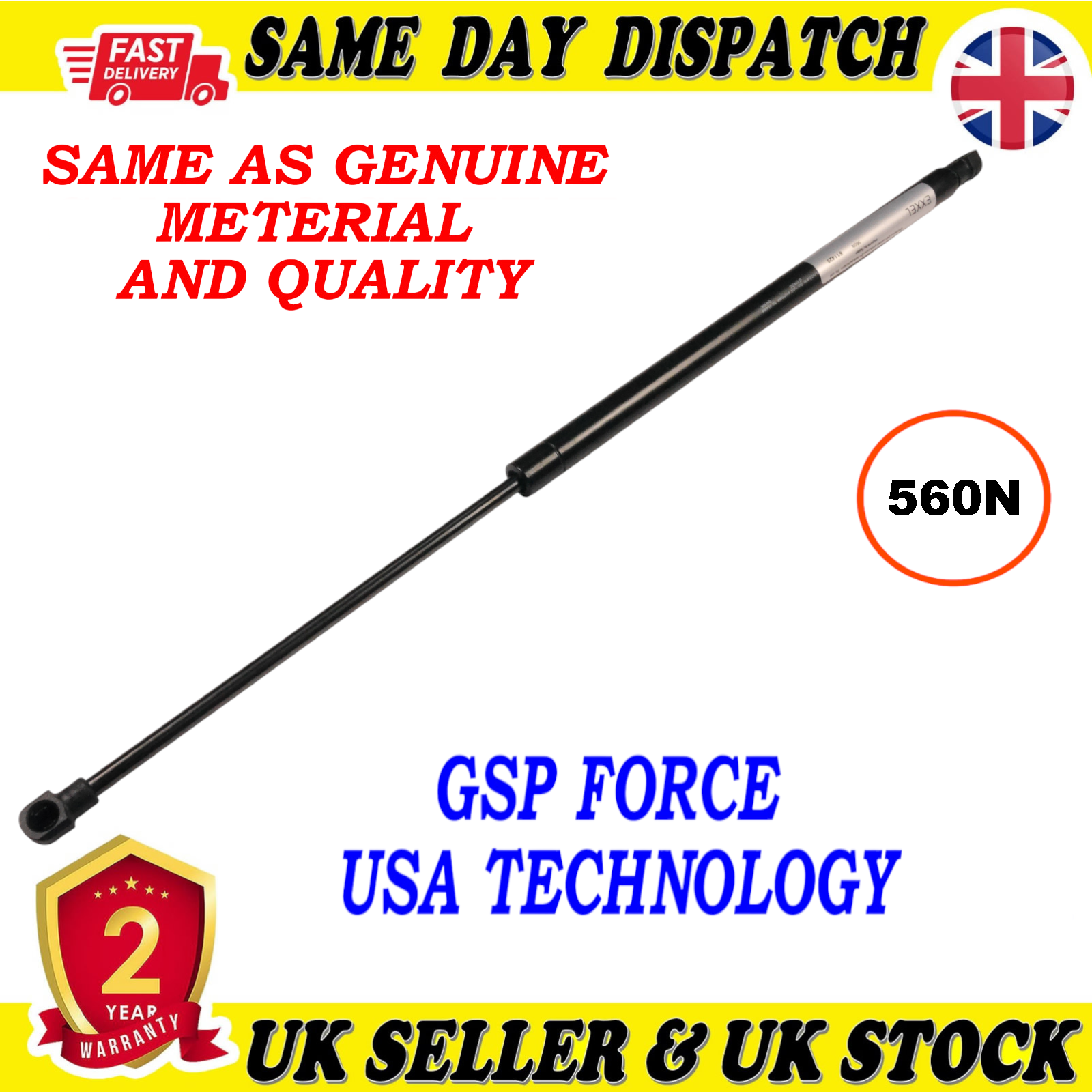 TAILGATE BOOT GAS STRUTS 560 Newton FOR NISSAN X-TRAIL II 90450JG400