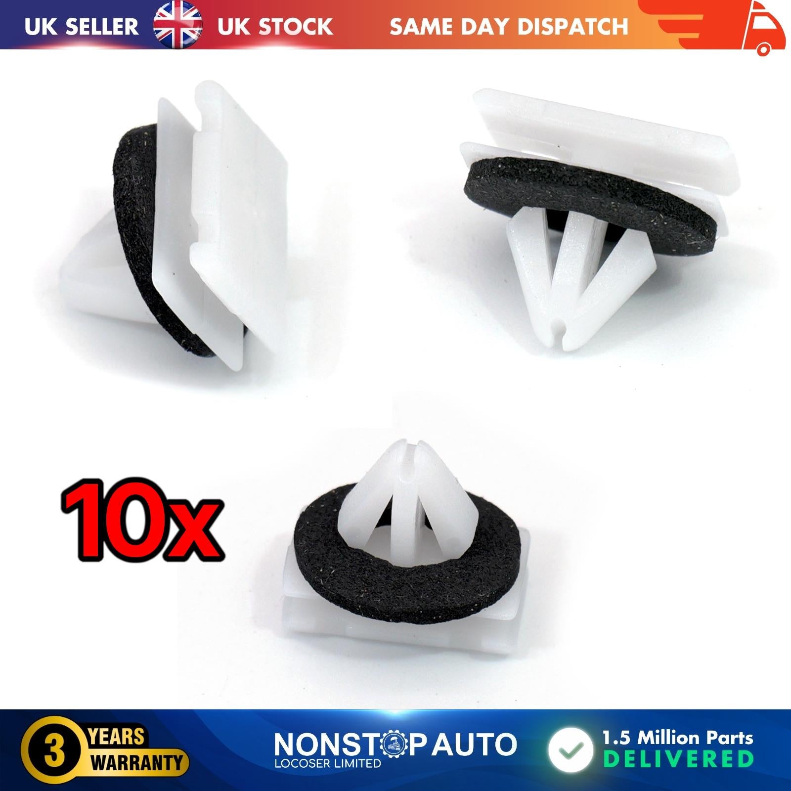 10x Wheel Arch Side Panel Trim Clips For VAUXHALL Mokka JEEP Cherokee CHEVROLET Aveo FORD Ecosport 15127746 11562250 11571175