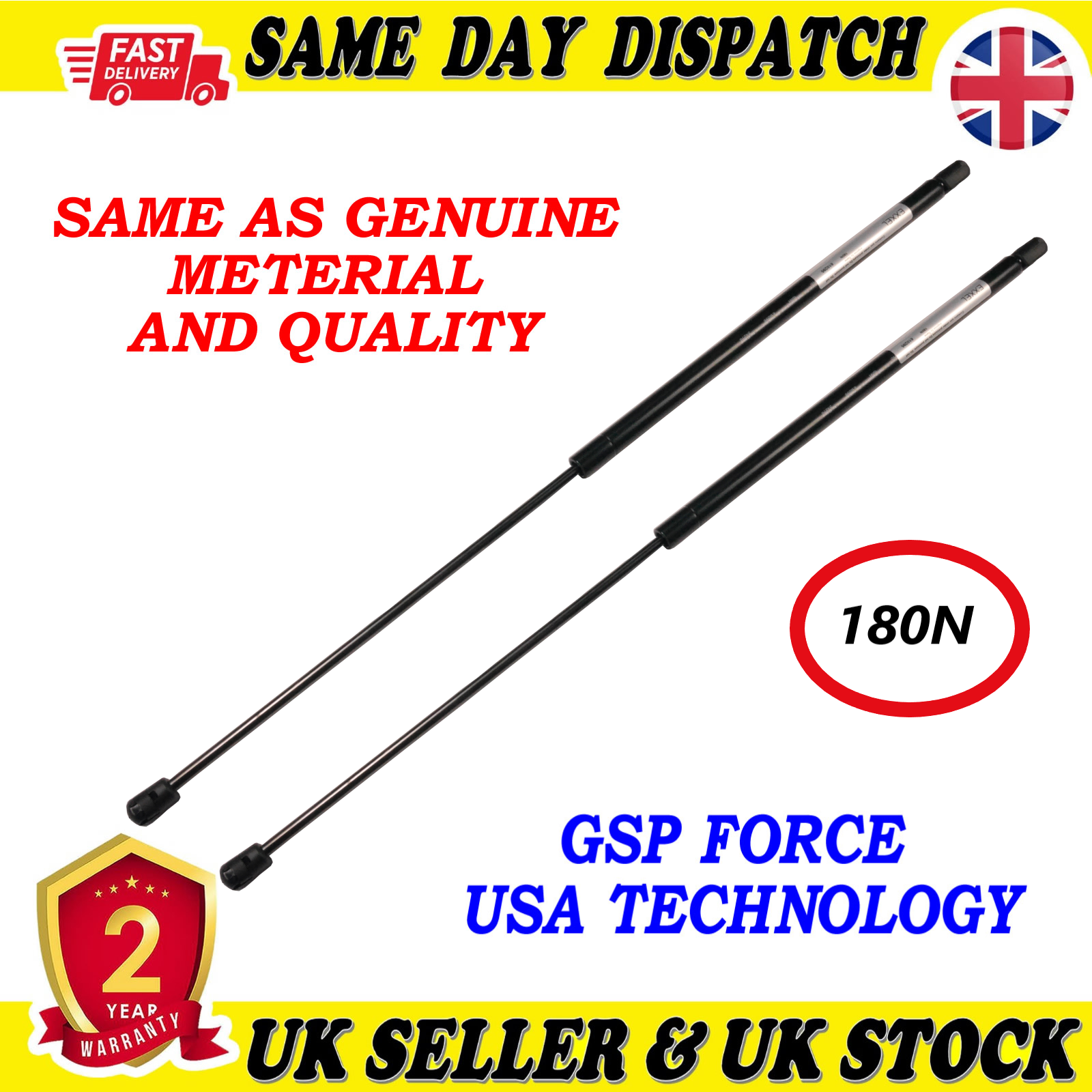 2X TAILGATE BOOT GAS STRUTS 180 Newton FOR AUDI A6 C6 4F0823359