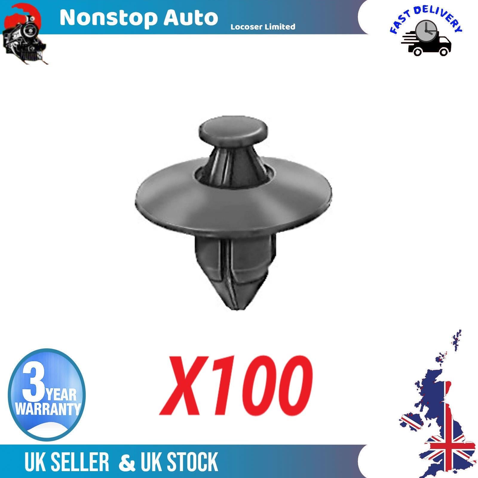 100X Bumper Wheel Arch Lining Splash Guard Clips For HONDA NISSAN TOYOTA 91545-se0-0030