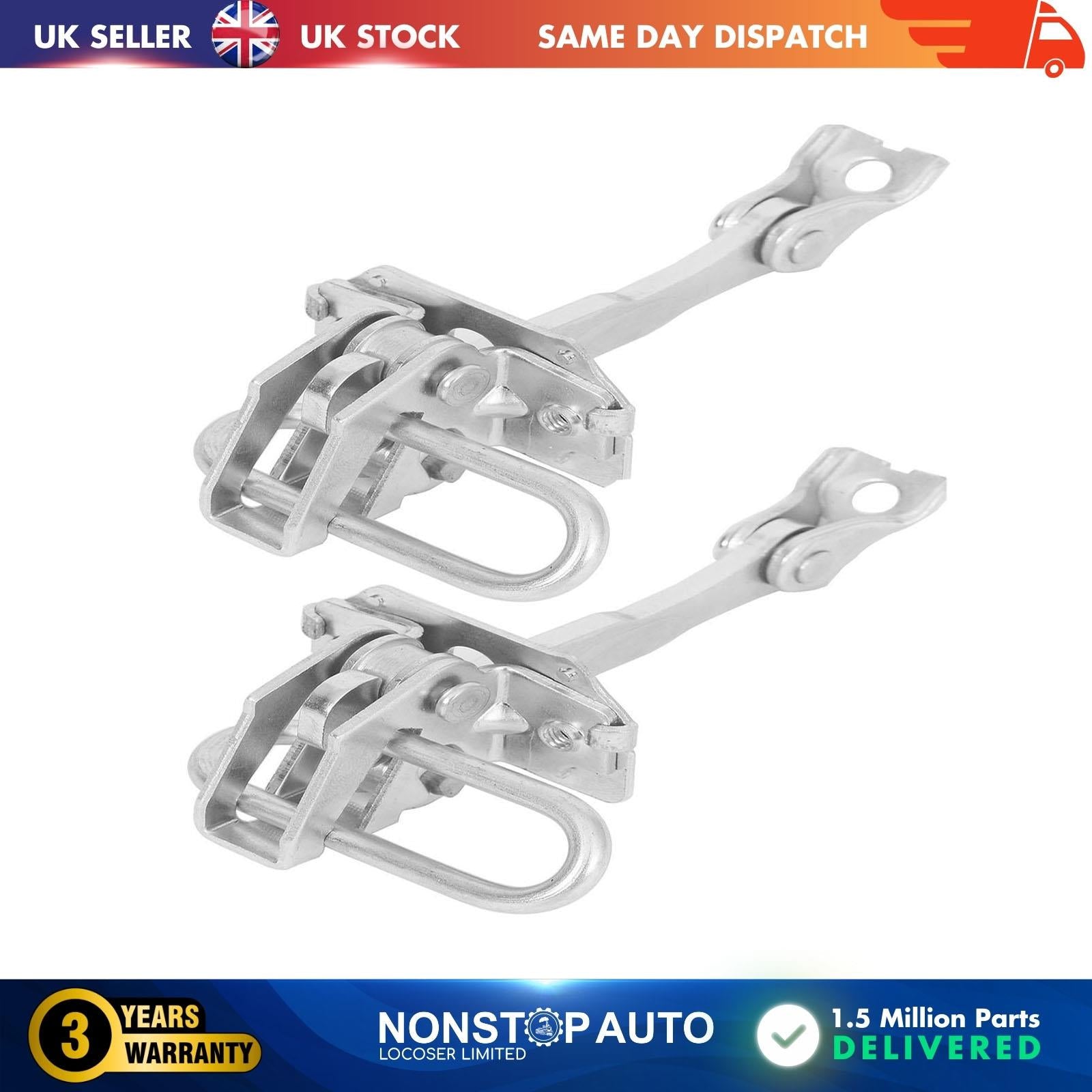2 X Rear Door Hinge Stop Check Strap Limitery Right and Left Side Fits FIAT Idea LANCIA Musa  51782471