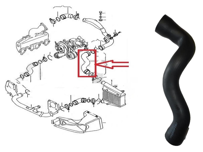 TURBO INTERCOOLER HOSE PIPE FOR  VW PASSAT 1.9 TDI  AUDI A4-A6 1.9 TDI 058145856K