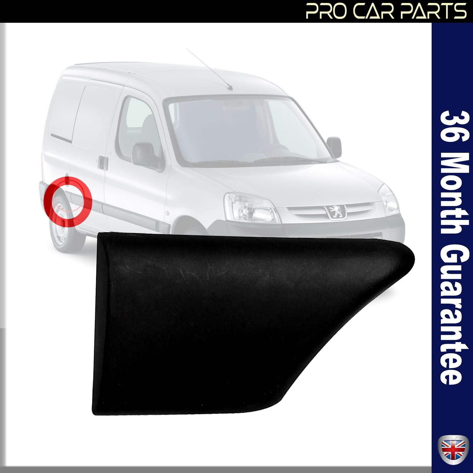 Door Fender Moulding  Rear Left Side Fits CITROEN  Berlingo PEUGEOT Partner 8547L8