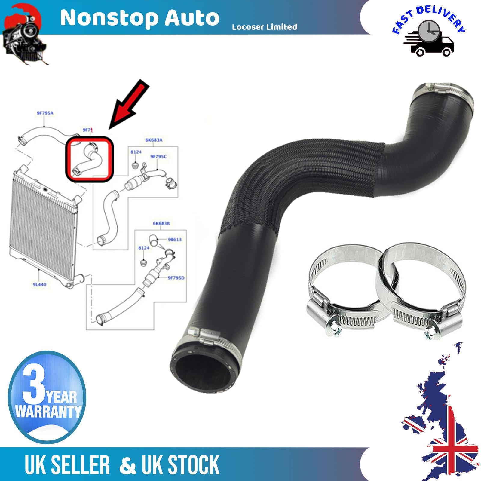 TURBO INTERCOOLER HOSE PIPE      FOR LAND ROVER  RANGE ROVER SPORT I  3.6 D 4x4 PNH500361