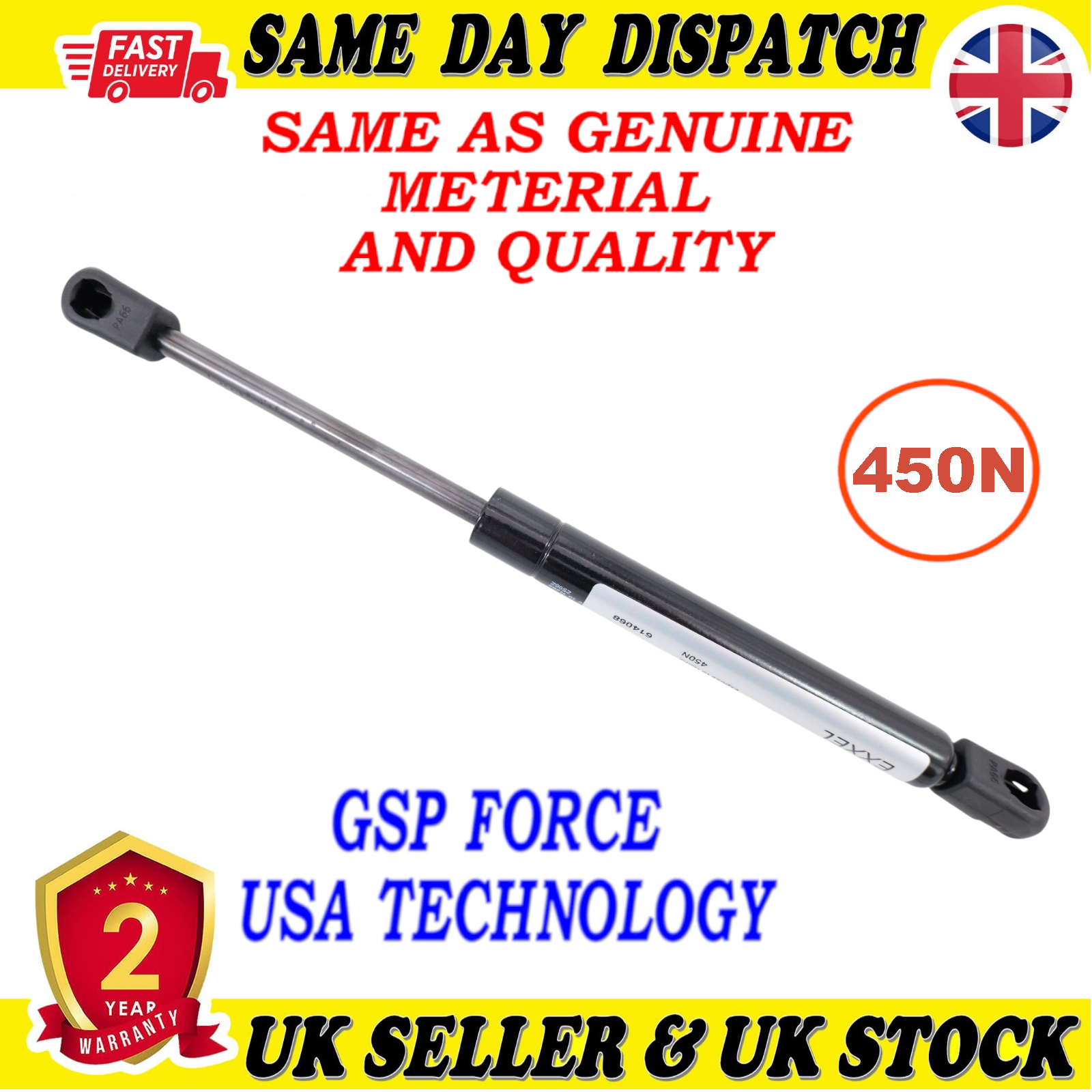TAILGATE BOOT GAS STRUTS 450 Newton FOR VOLVO V70 III XC70 II  30649516