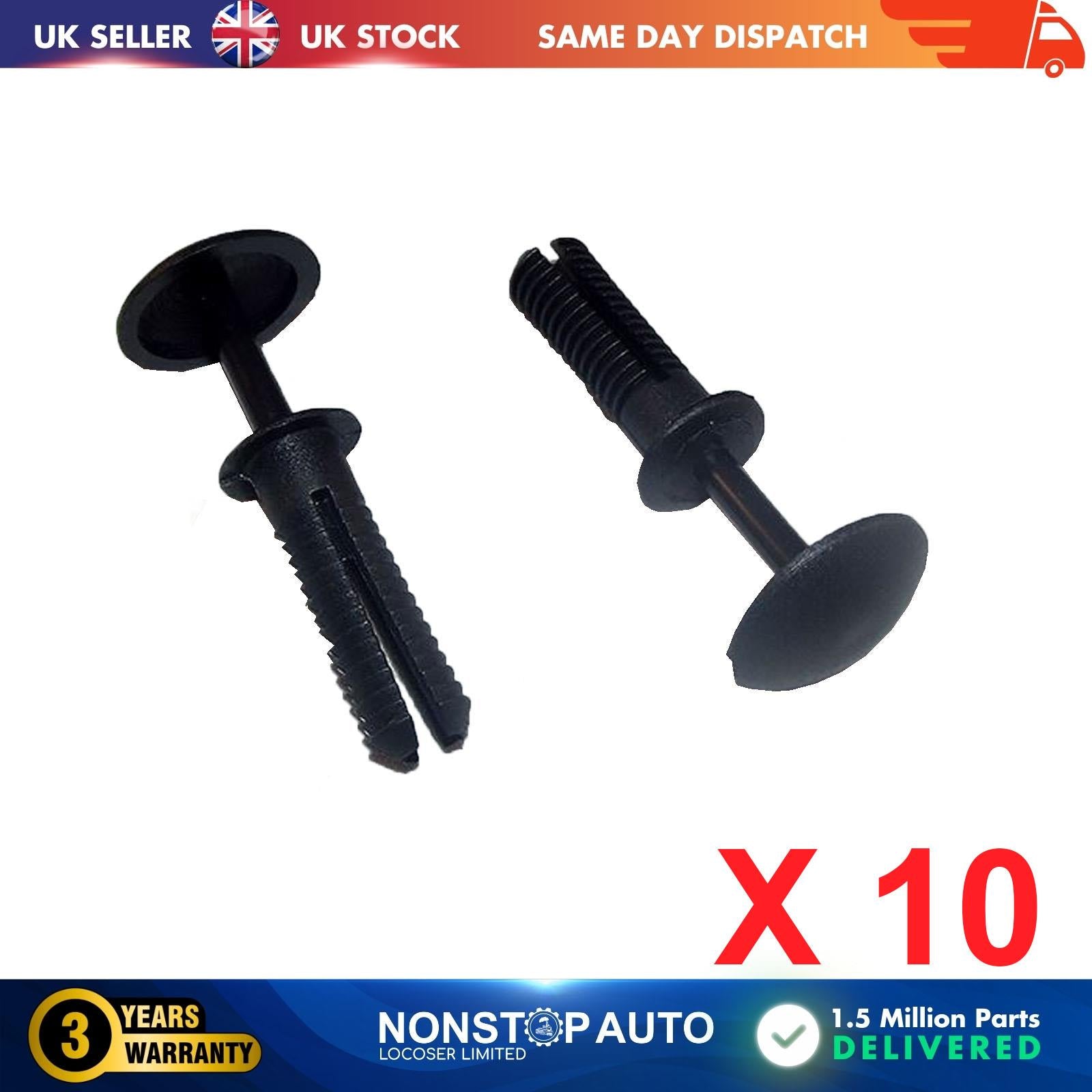 10 X UNIVERSAL Roof Trunk Lining Trim Retainer Clips