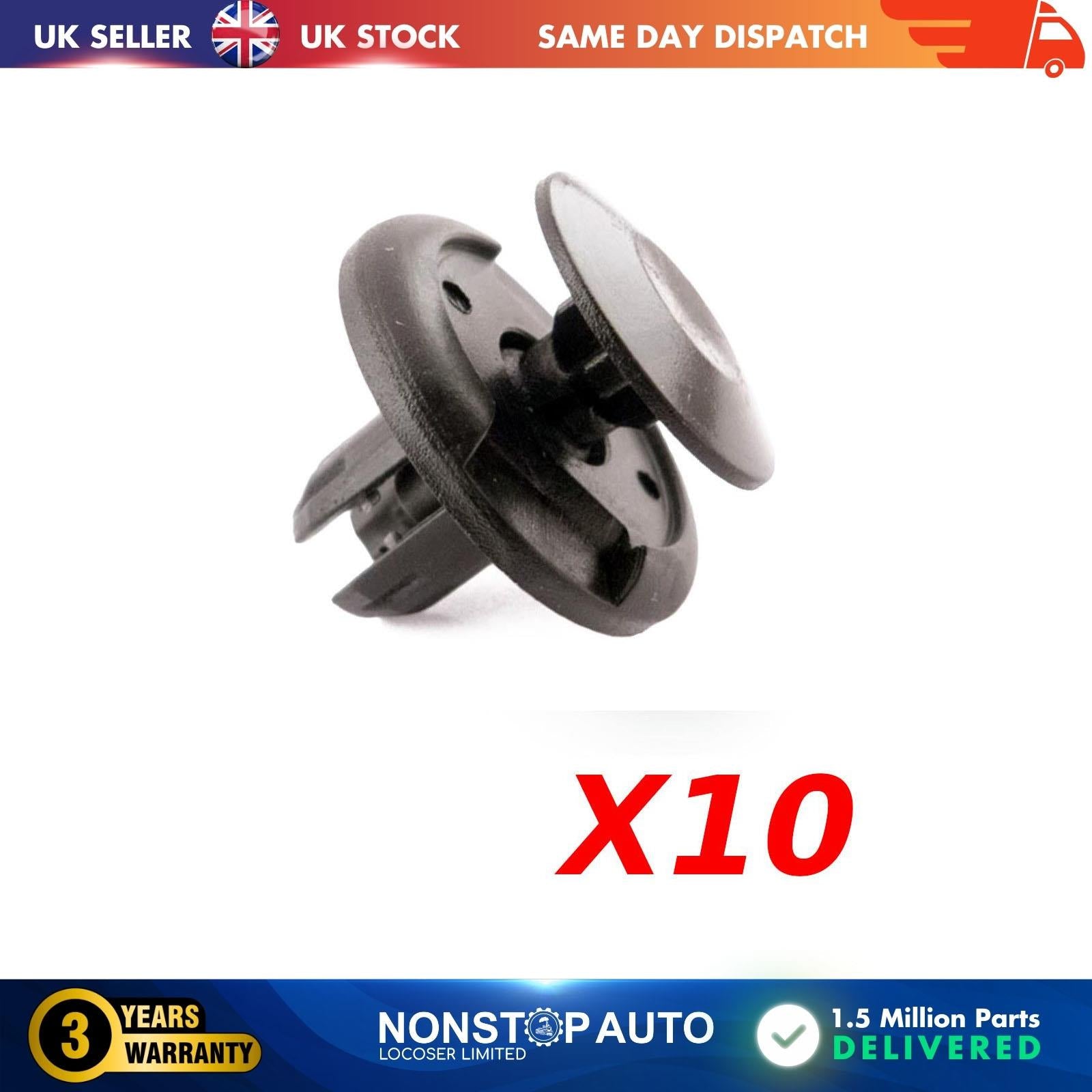 10X Bumper Grille Wheel Arch Lining Splashguard Trim Panel Retainer Clips For HONDA 91512-SX0-003