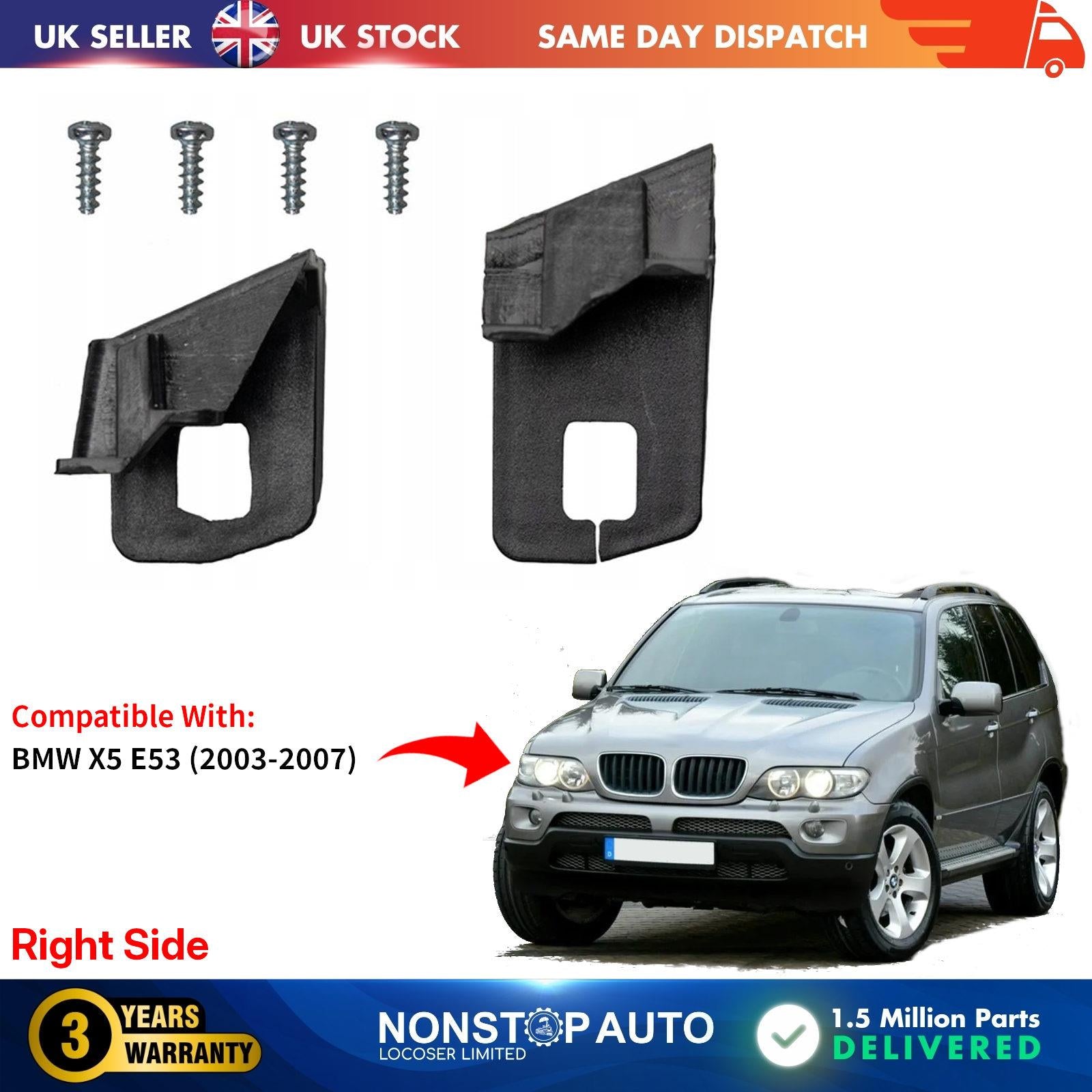Headlight Repair Kit Bracket Mount Clips Right For BMW X5 E53 63126940250
