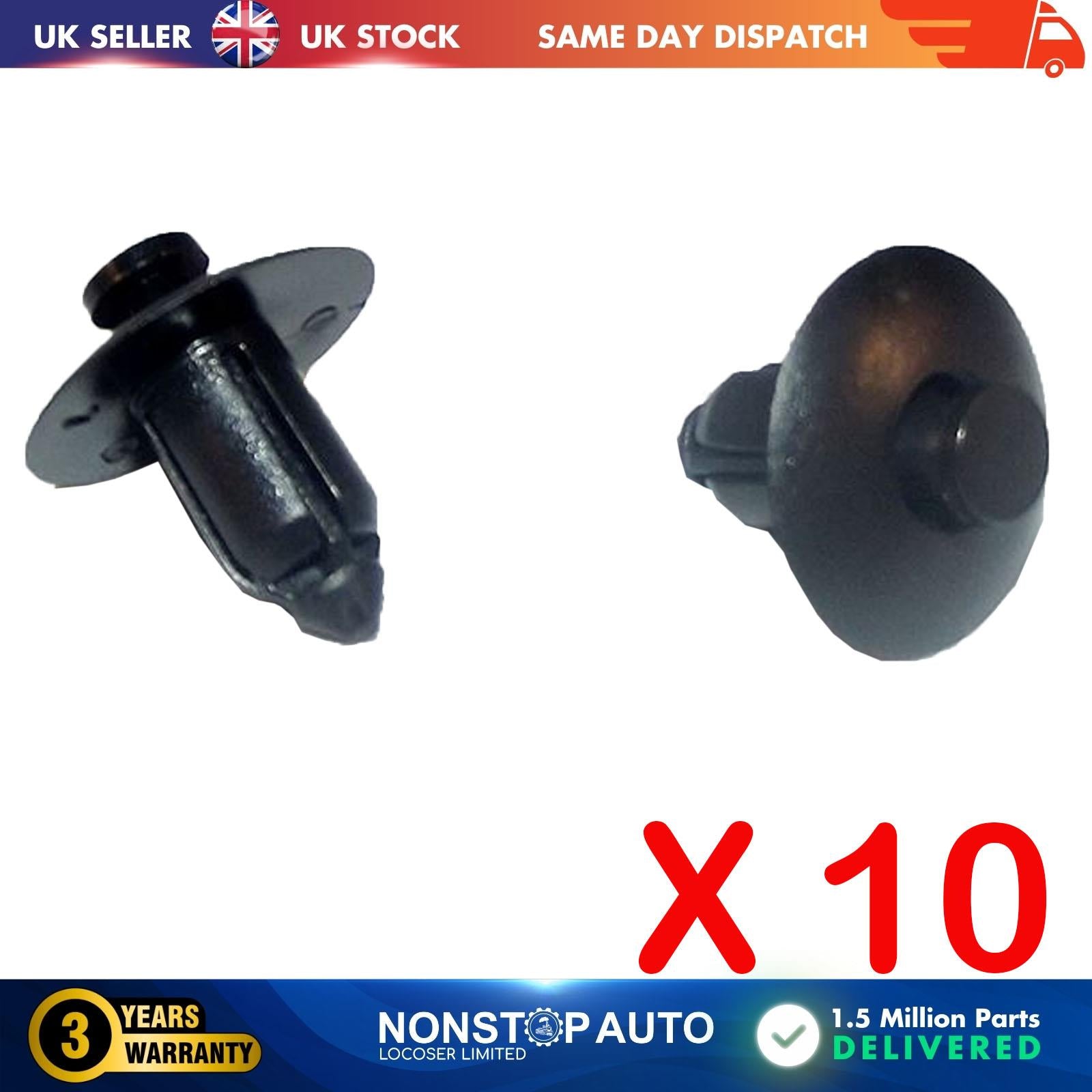 For HONDA TOYOTA NISSAN Fender Trim Panel Retainer Clips X10