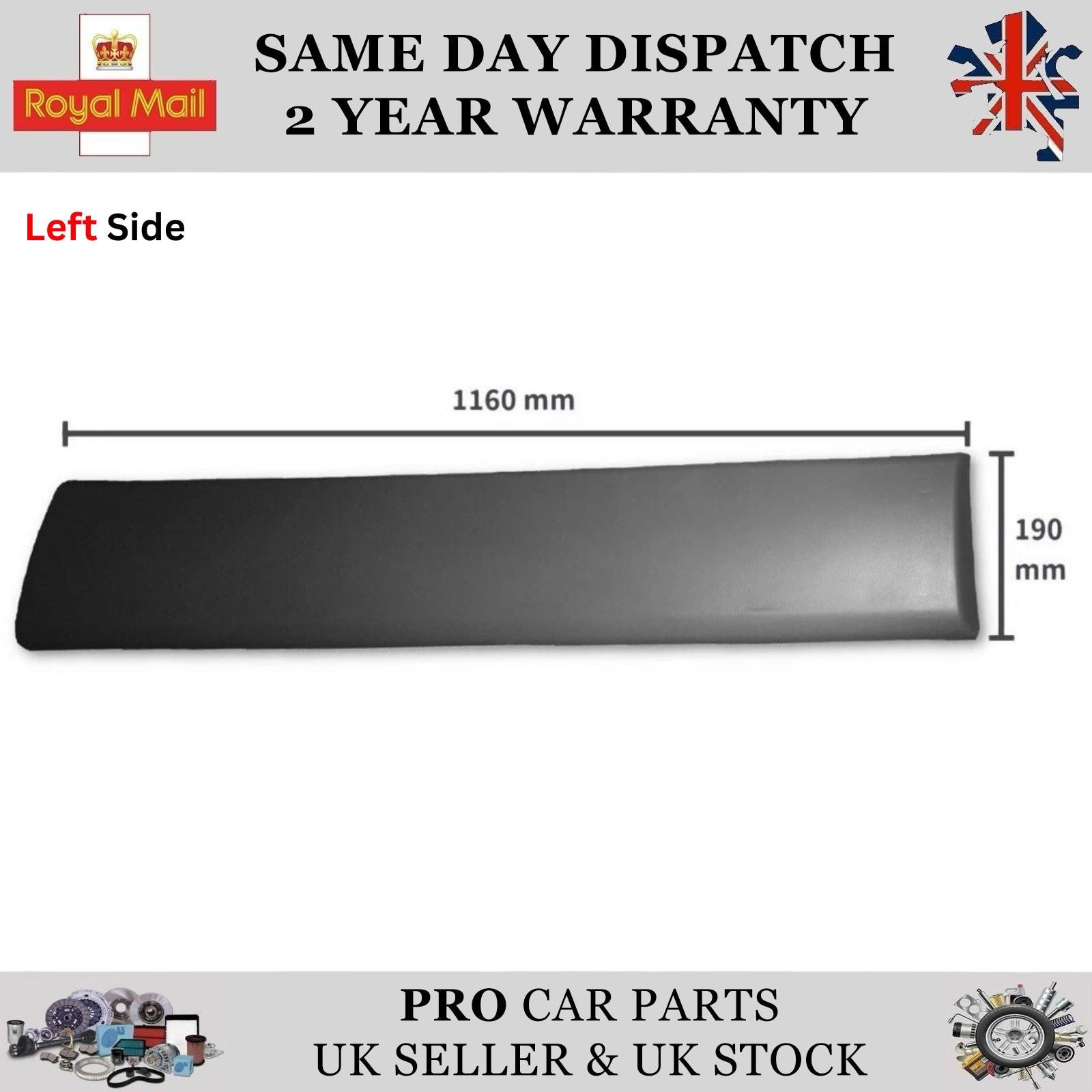 Left Door Side Trim Panel Long Center Moulding For NISSAN Primastar 8200036093