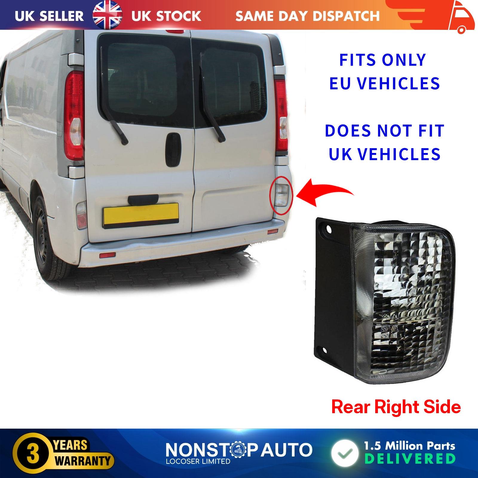 Rear Reflector With Fog Lamp Right Side Fits RENAULT Trafic MK2 VAUXHALL Vivaro NISSAN Primastar 8200968063