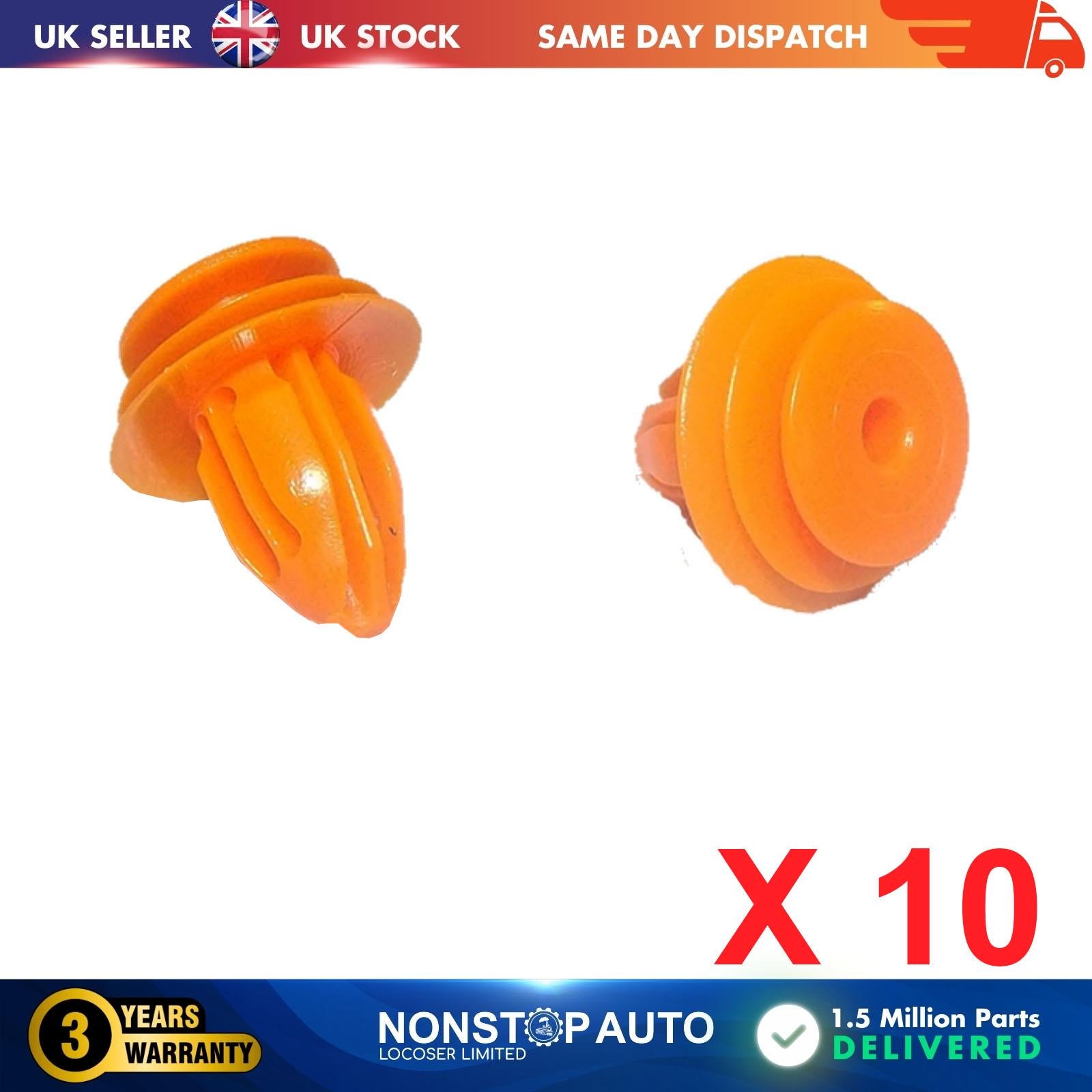 HONDA Cowl Vent Radiator Support Retainer Clips X10 90602-SAA-003