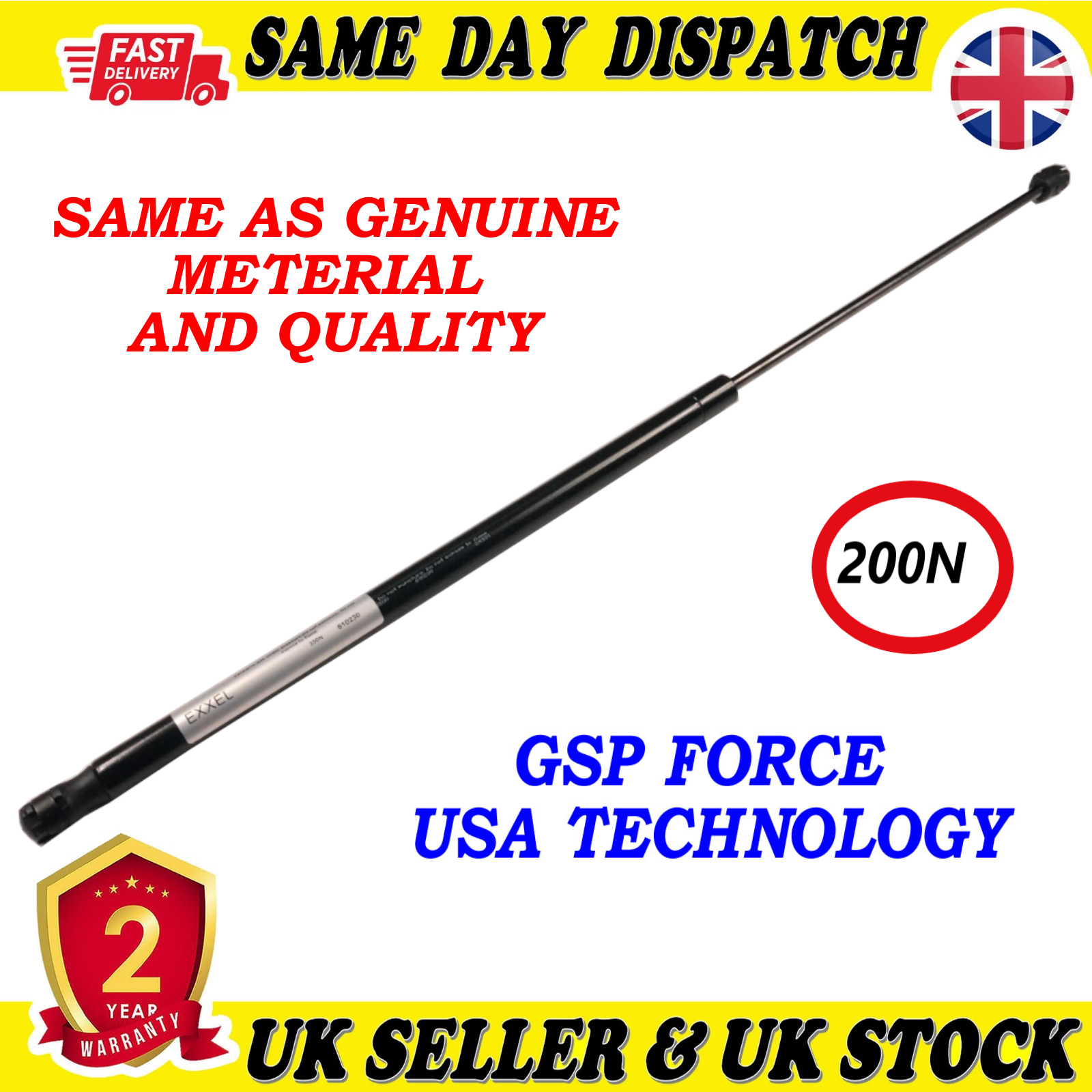 TAILGATE BOOT GAS STRUTS 200 Newton FOR AUDI A3 8V0823359