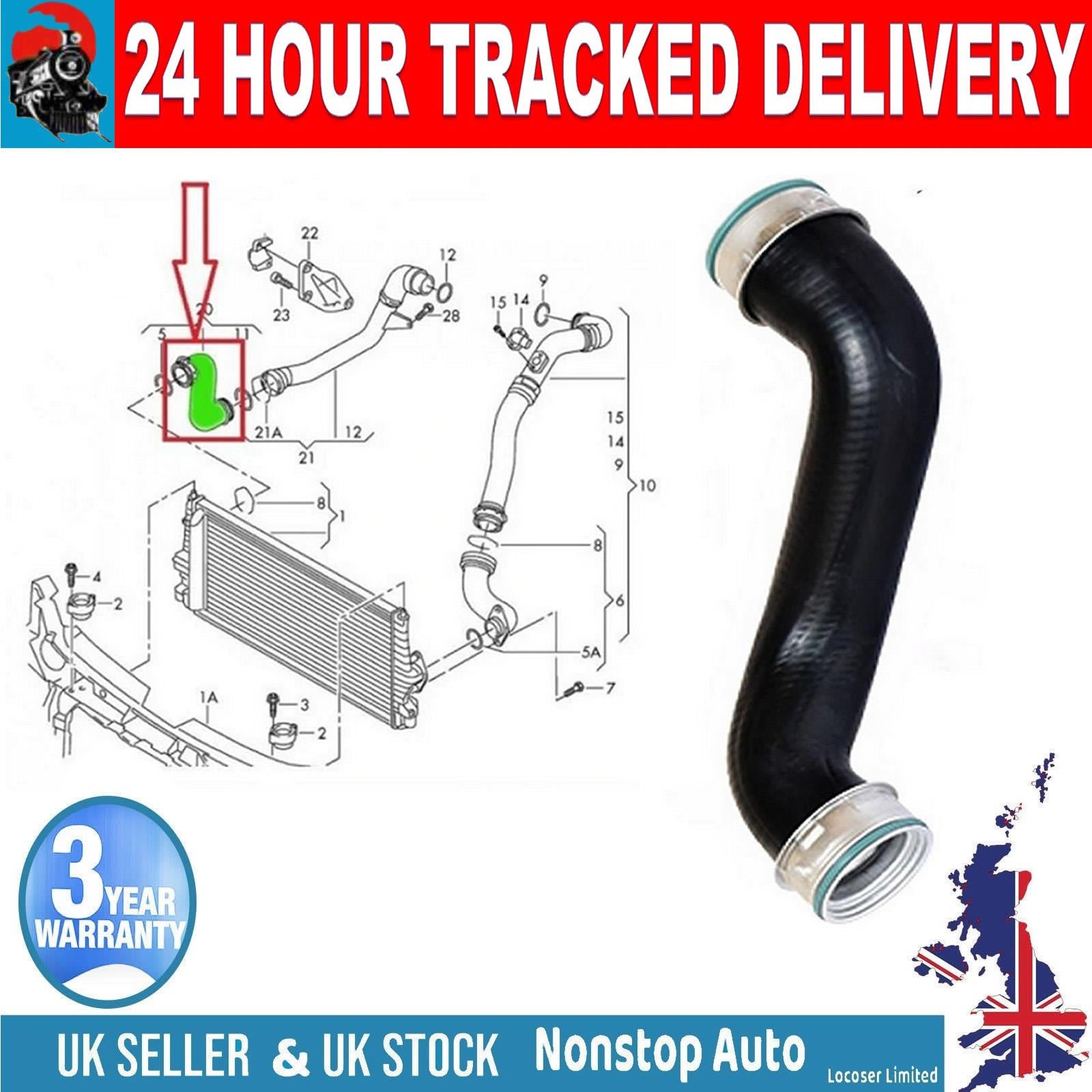 TURBO INTERCOOLER HOSE PIPE FOR AUDI A3 SEAT ALHAMBRA CORDOBA IBIZA III LEON VW POLO SHARAN FORD GALAXY SKODA FABIA 7M3145737