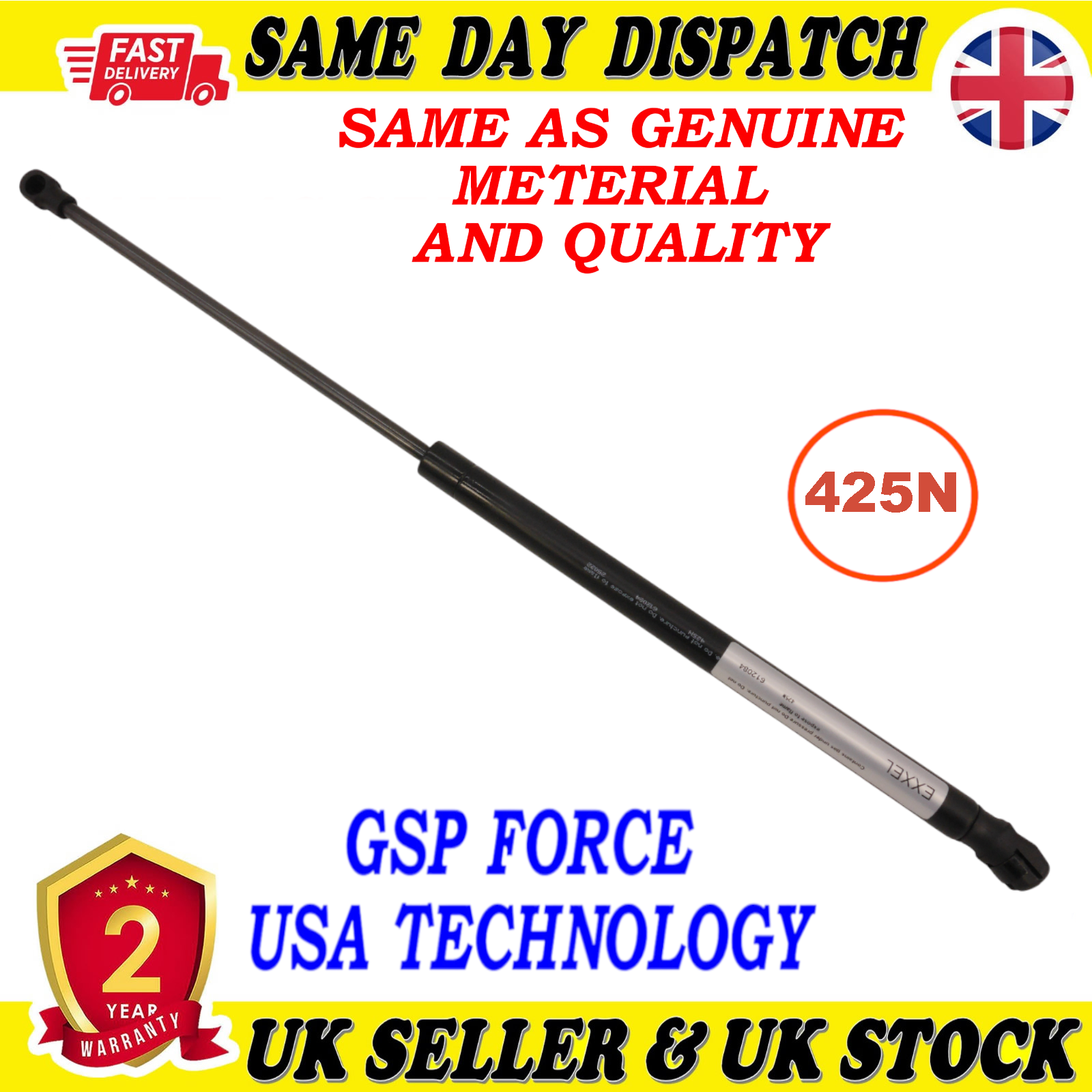 TAILGATE BOOT GAS STRUTS 425 Newton FOR NISSAN QASHQAI II 904504EA0A
