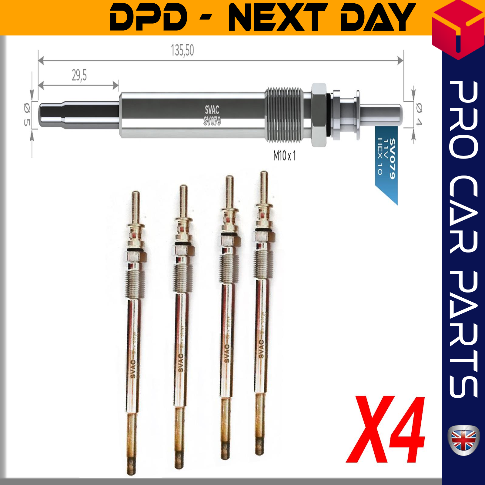 4 X OPEL ASTRA-FRONTERA-VECTRA-OMEGA 2.0DTI-2.2DTI Glow Plug