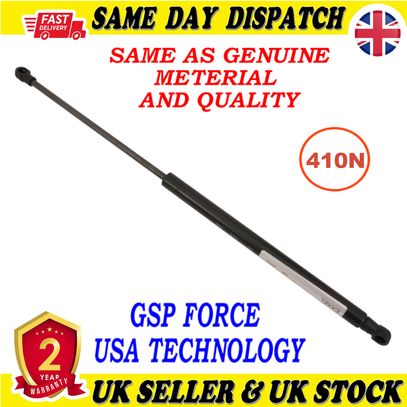 TAILGATE BOOT GAS STRUTS 410 Newton FOR ALFA ROMEO GIULIETTA 1635439180