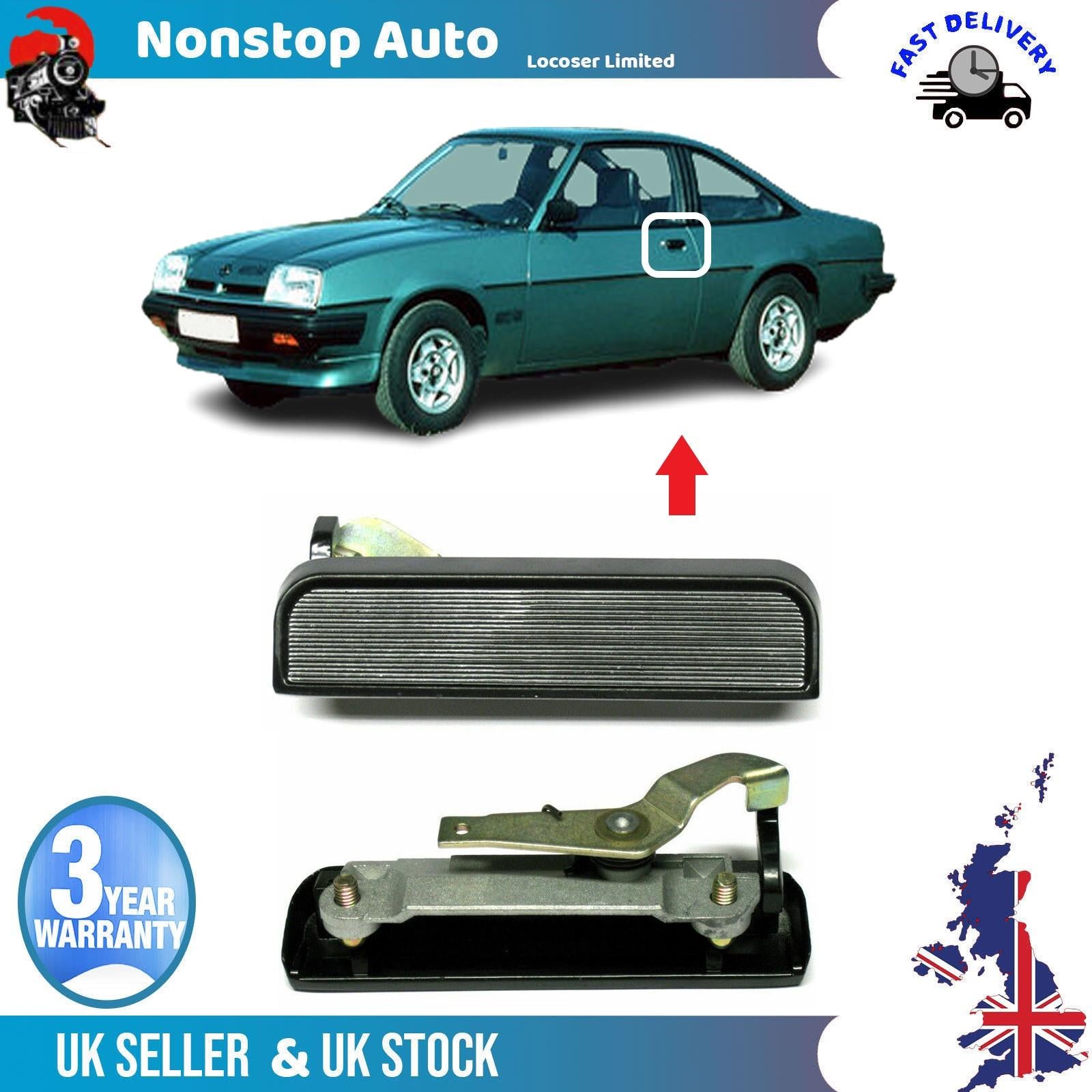 Door Handle Front Left Side VAUXHALL OPEL Kadett C Manta B Ascona B