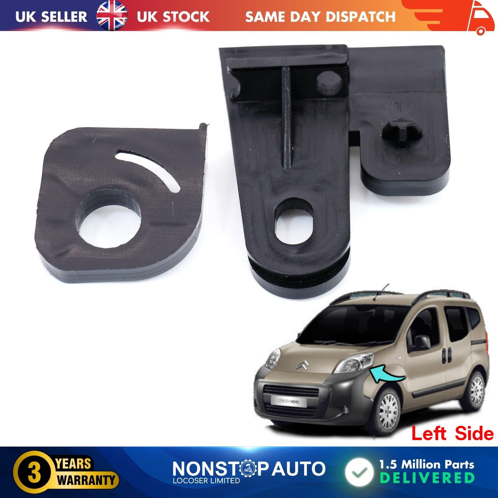 For Peugeot Bipper Citroen Nemo Fiat Fiorino Qubo Headlight repair kit bracket Clips holder left side