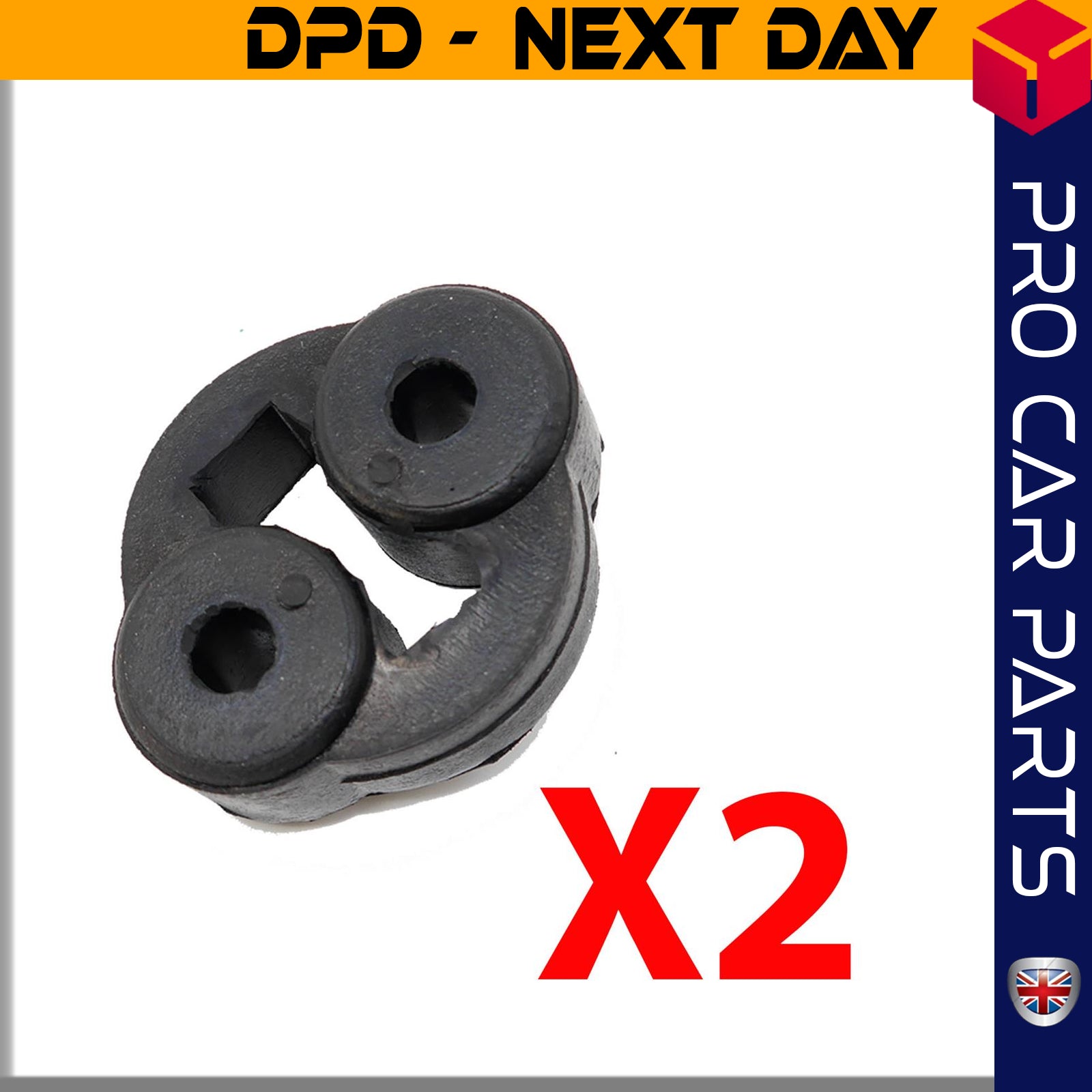 2 X exhaust PIPE SUPPORT PAD FITS KIA Shuma Sportage MAZDA 121 323 783901FA1