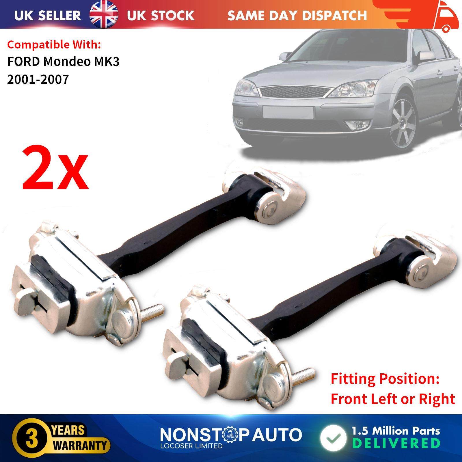 2X Door Hinge Check Strap Stopper Front Left Right For FORD Mondeo MK3 4736916