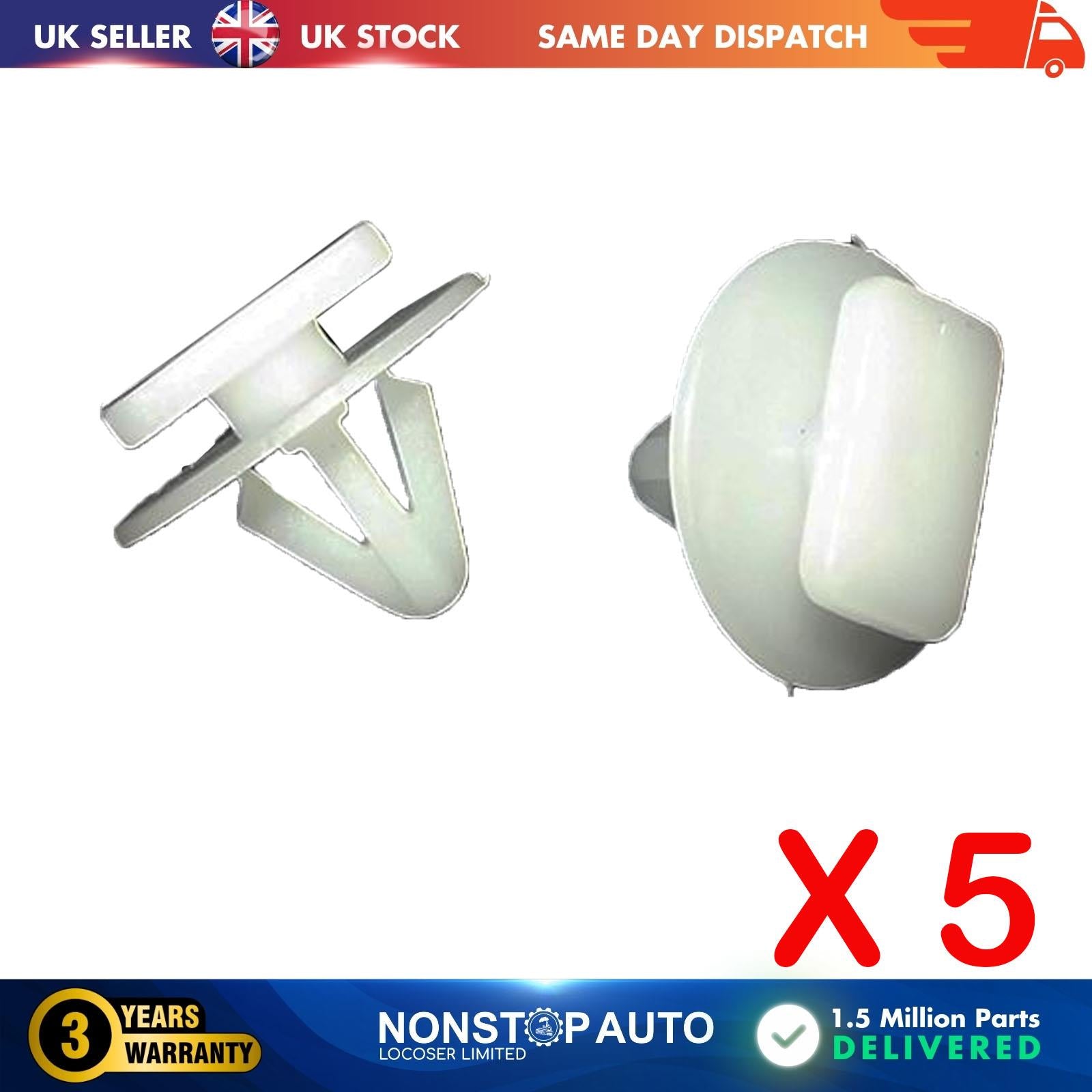 5X Wheel Arch Front Fender Panel Trim Clips For OPEL / VAUXHALL Corsa C 122920
