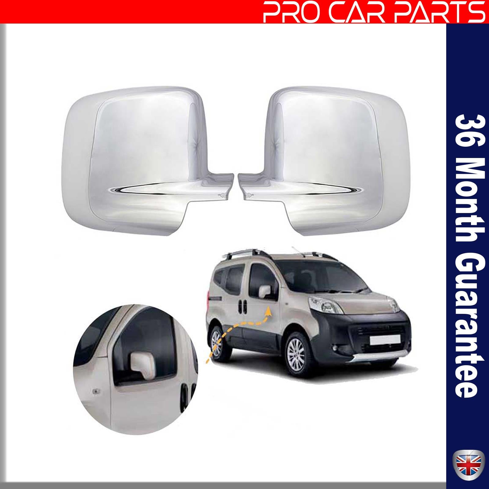 FIAT Fiorino 08-21 wing mirror cover cap chrome / left&right