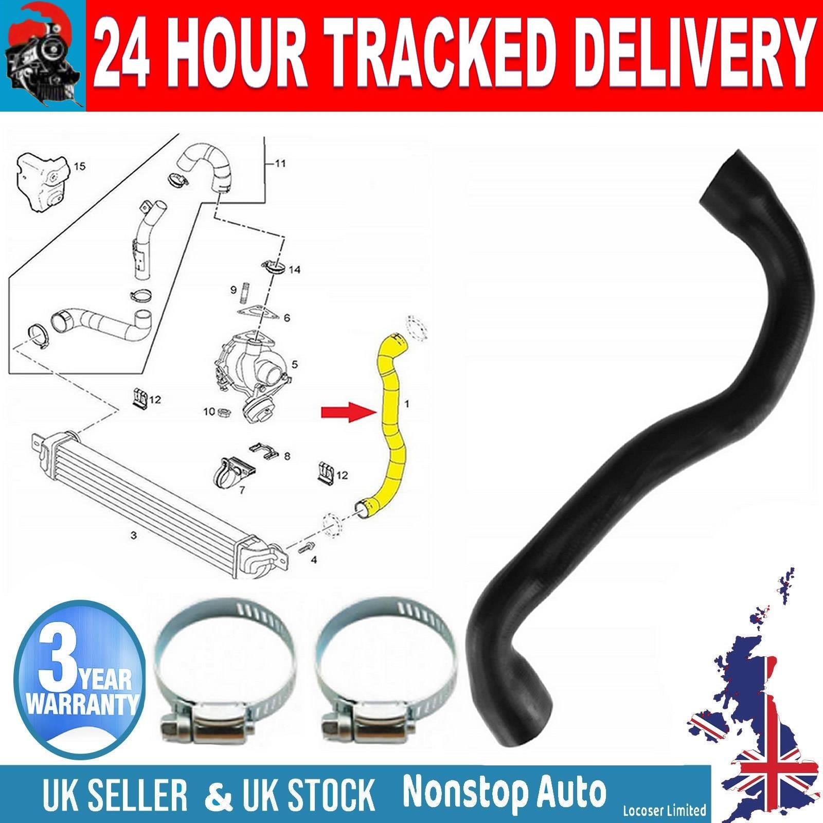 TURBO INTERCOOLER HOSE PIPE FOR VAUXHALL OPEL MERIVA 1.7 CDTI 93329873