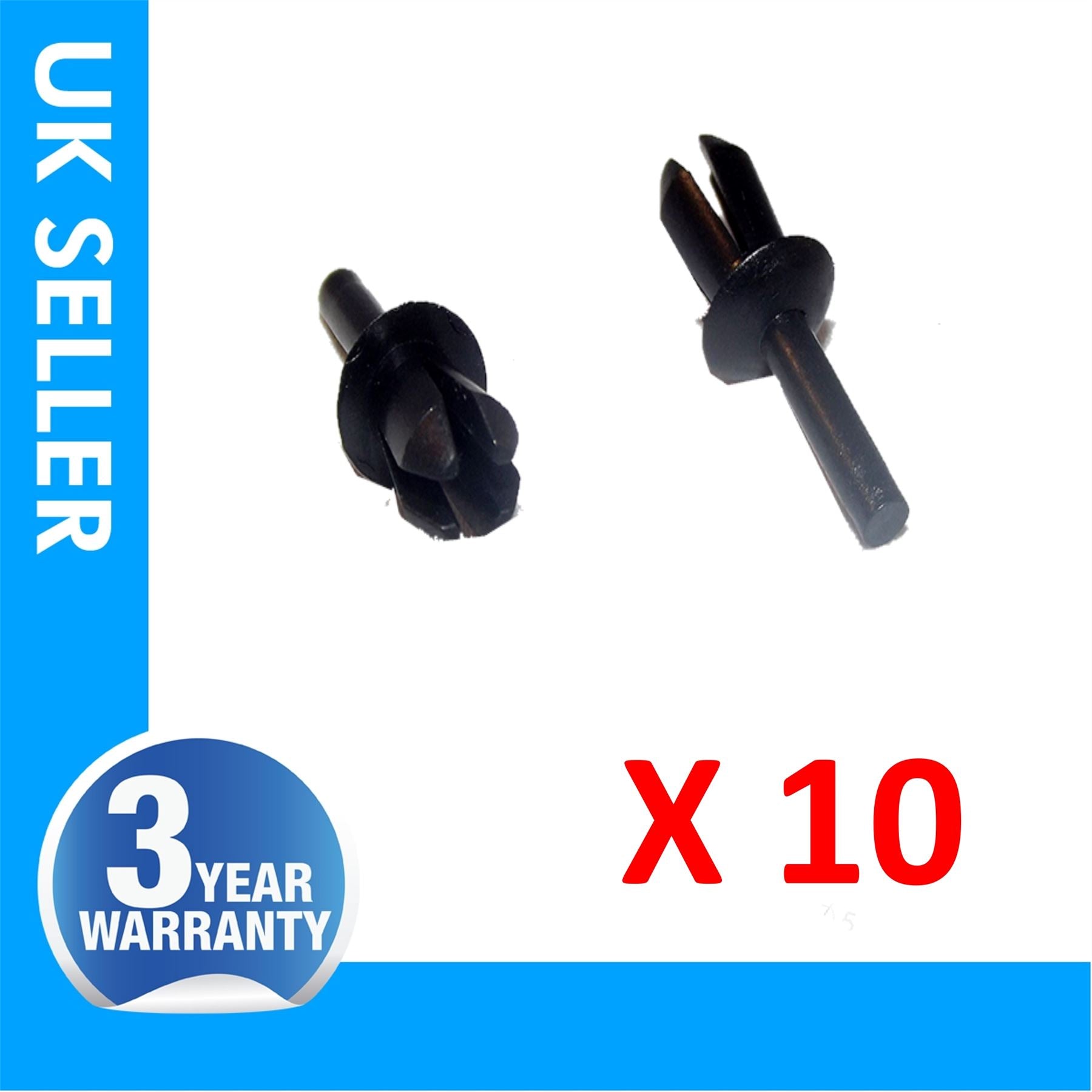 VW AUDI MUD SHIELD PUSH TYPE RETAINER CLIPS X10