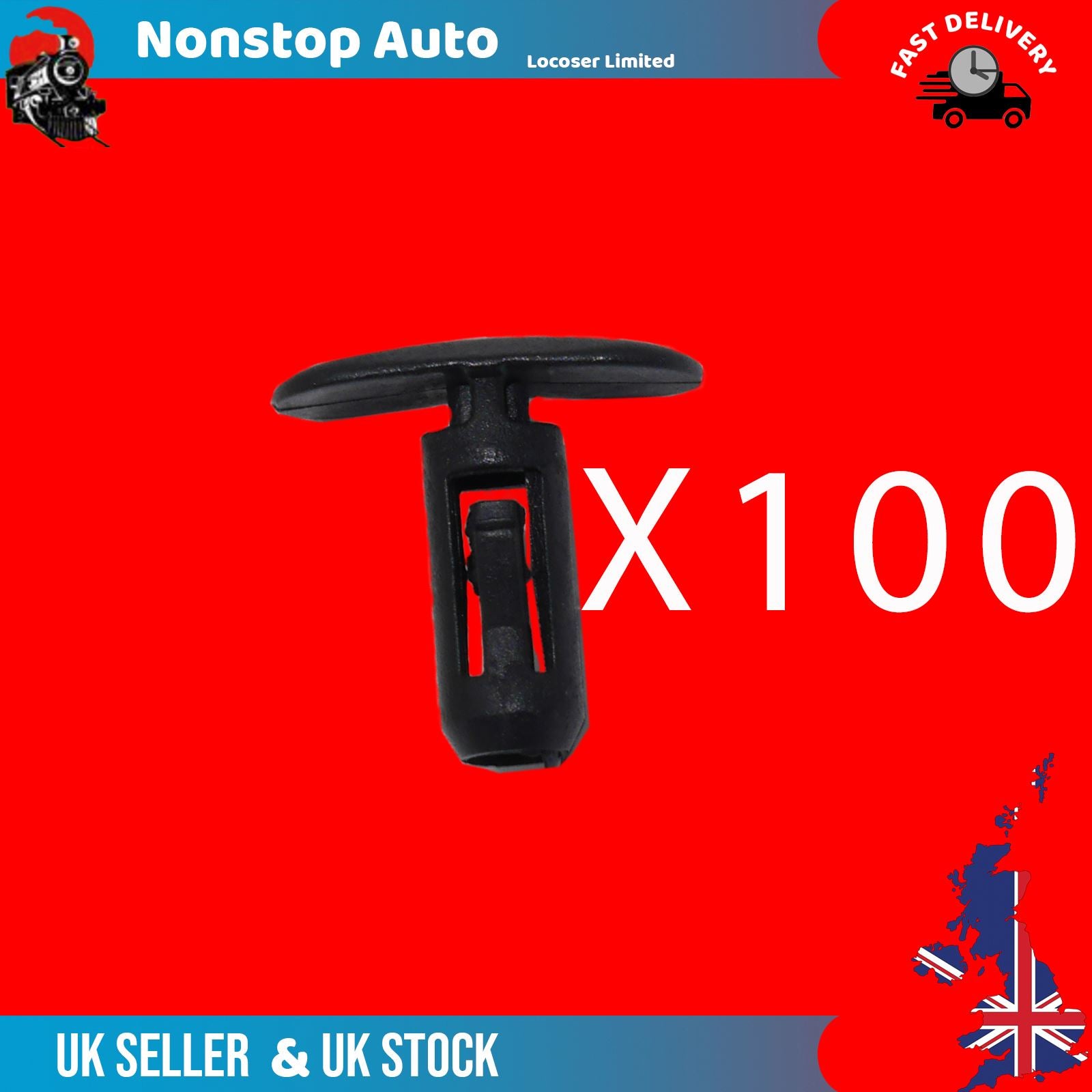 100X Door Rubber Panel Seal Clips For RENAULT Kangoo Clio Captur Espace Grand Scenic Megane Scenic Vel SatÄ±ÅŸ 8200176228