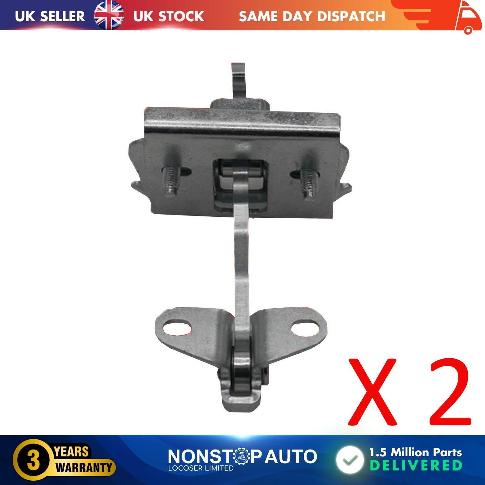 2 X Front Door Hinge Stop Check Strap Limitery Right and Left Side Fits PEUGEOT 807  CITROEN C8  FIAT Ulysse  LANCIA Phedra  9181G9 1484407080