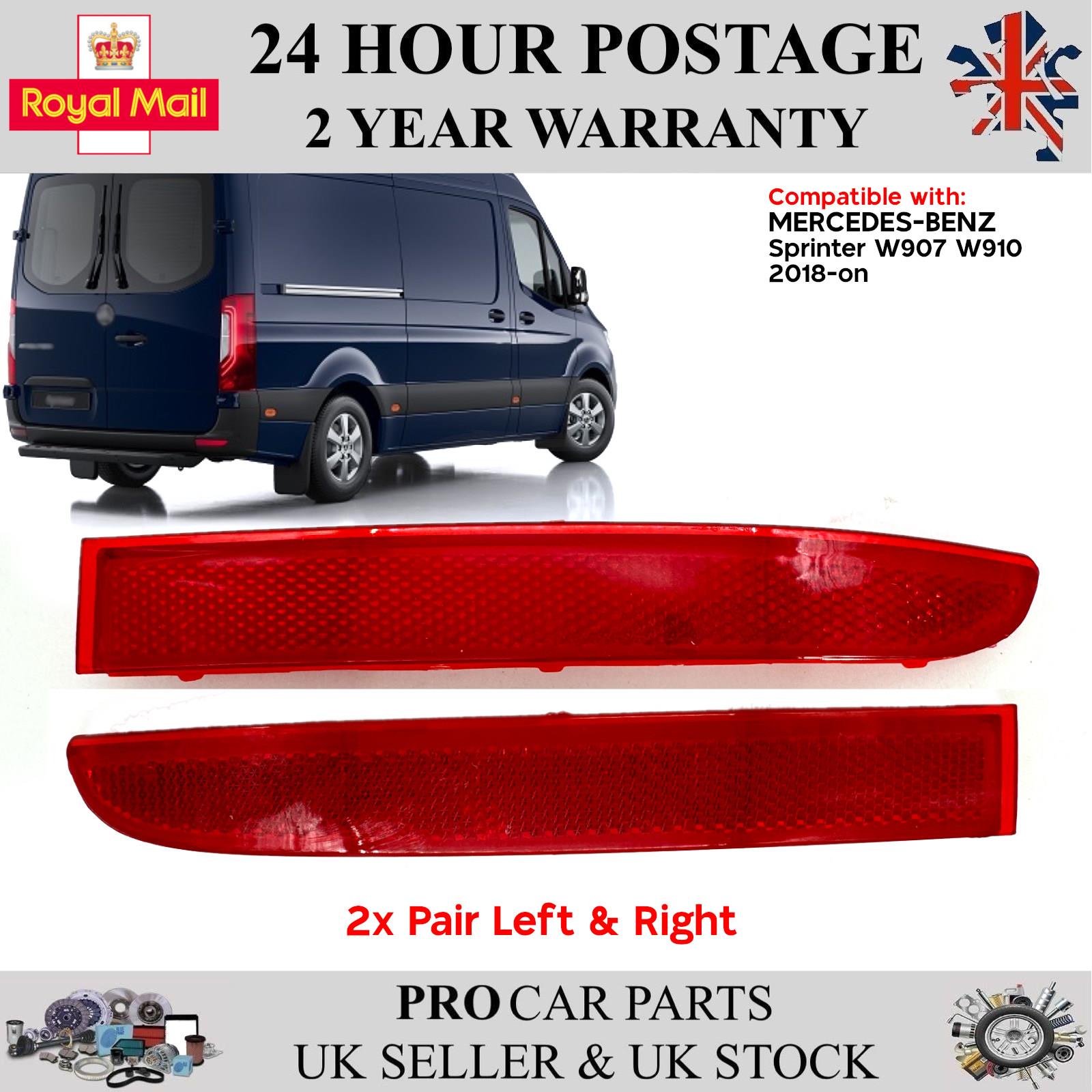2X Rear Bumper Reflector Left and Right For Mercedes Sprinter W907 W910 2018 on