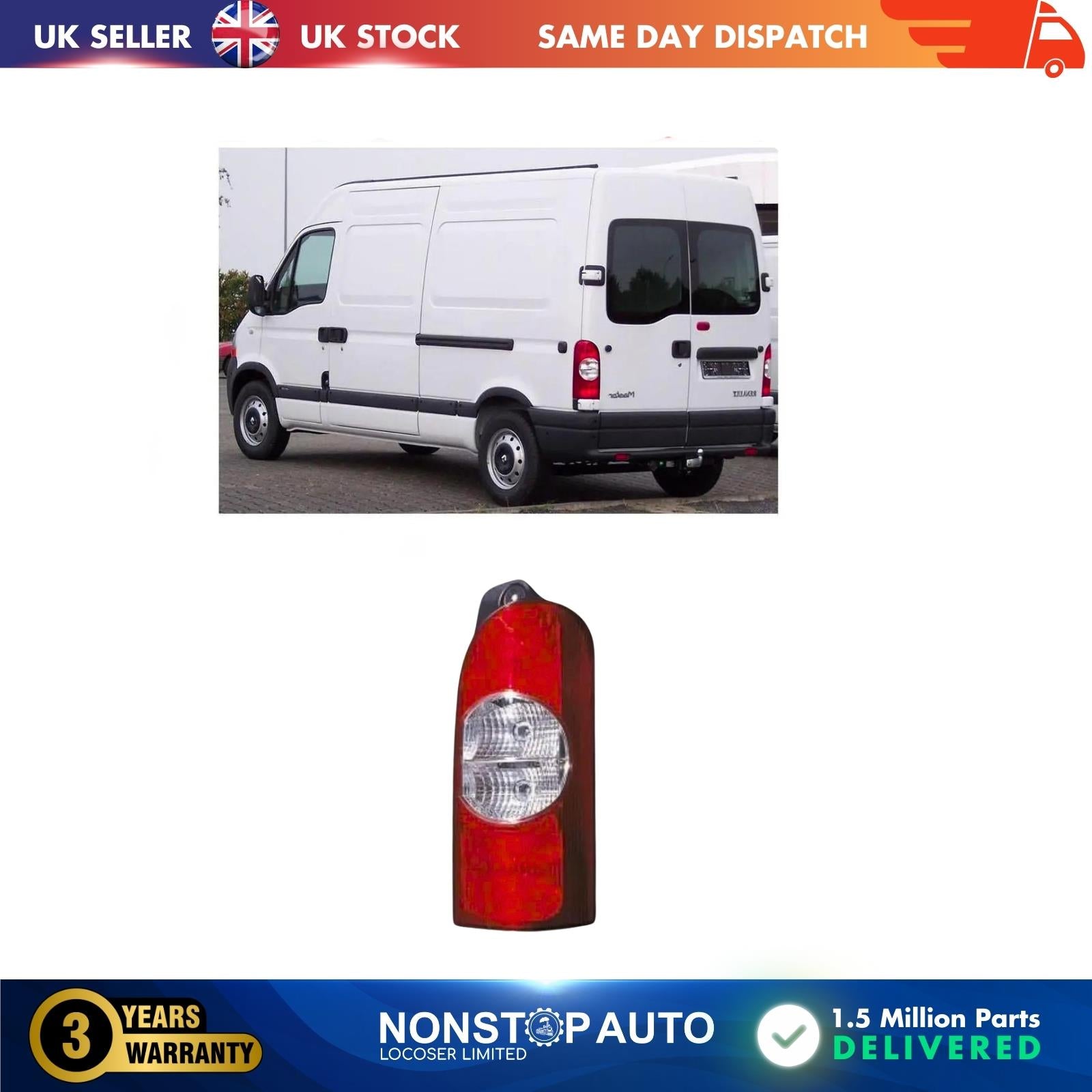 Tail Light Lamp Rear Left Side Fits RENAULT Master II Opel Movano 8200171472