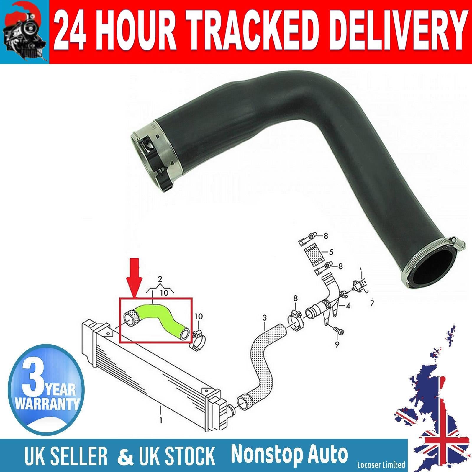 TURBO INTERCOOLER  HOSE PIPE FOR VW CRAFTER 2.0 TDI. 2E0145856E, 9065280608