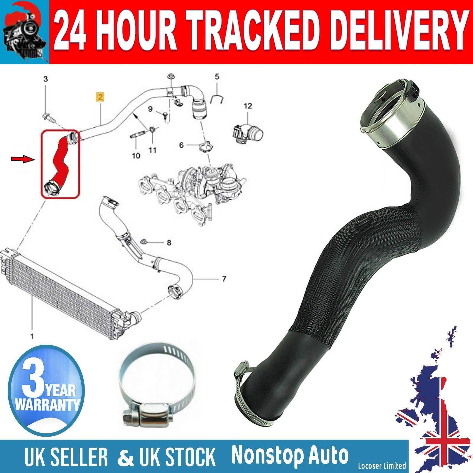 TURBO INTERCOOLER HOSE PIPE   FOR RENAULT MASTER 2.3 VAUXHALL OPEL MOVANO NISSAN NV 400 144600588R