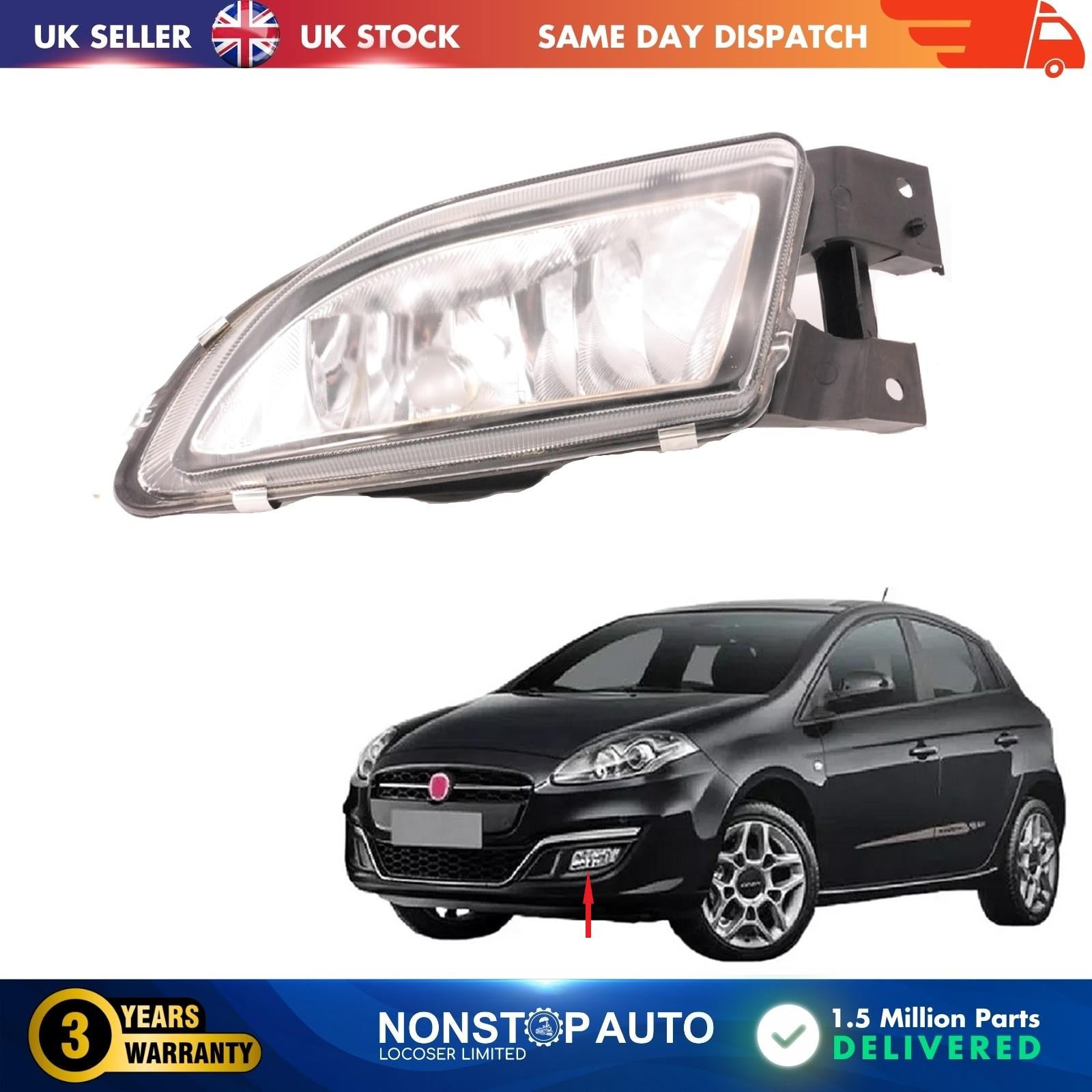 FRONT BUMPER FOGLIGHT LEFT LAMP FOR FIAT BRAVO II CROMA TIPO IVECO DAILY V LANCIA DELTA III  51775550