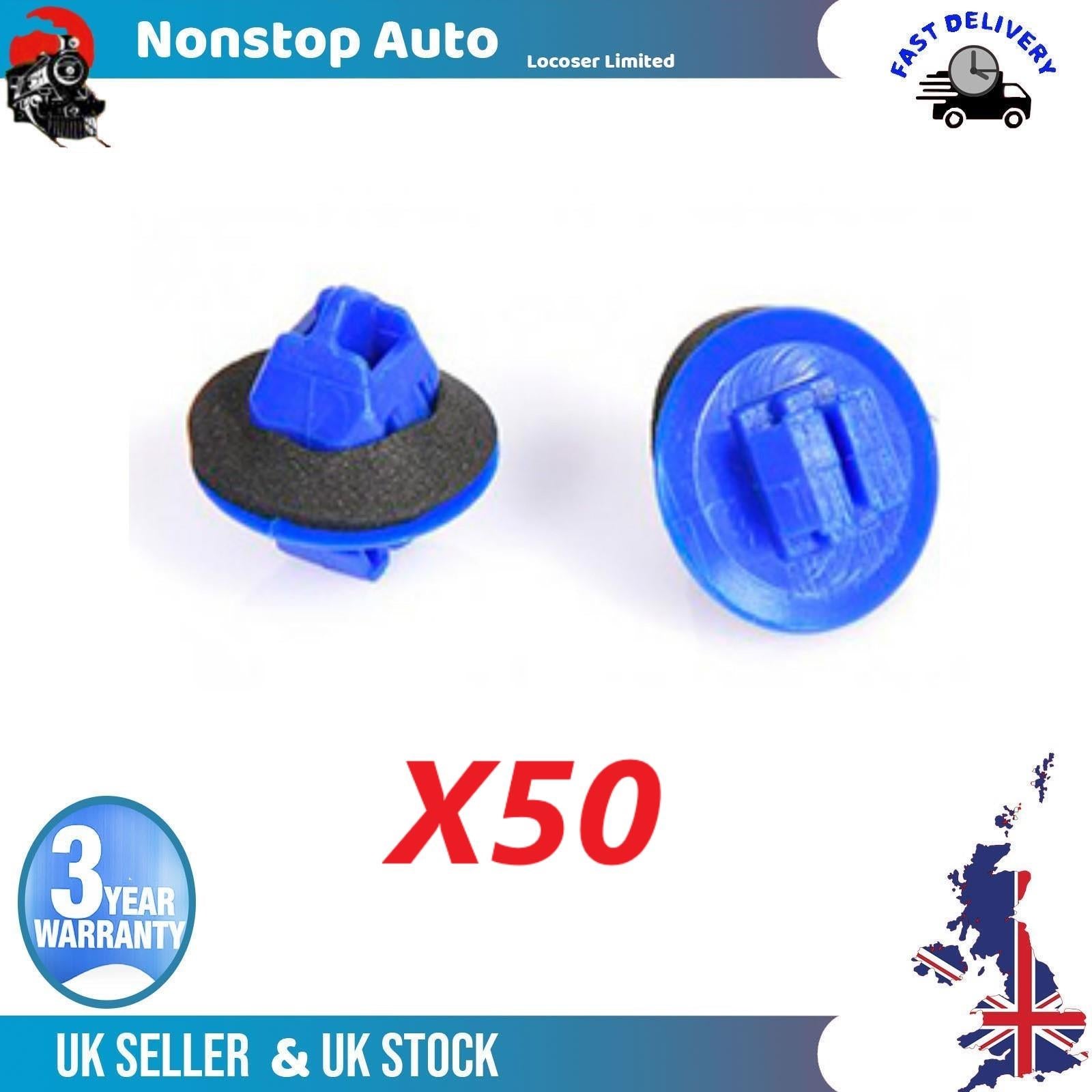 50X Door Side Moulding Wheel Arch Flare Trim Clips For TOYOTA 75495-35010