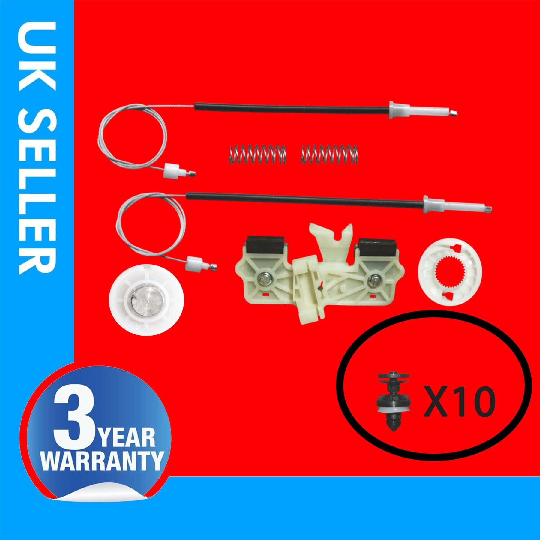 FOR FORD FIESTA WINDOW REGULATOR REPAIR KIT REAR RIGHT HAND SIDE