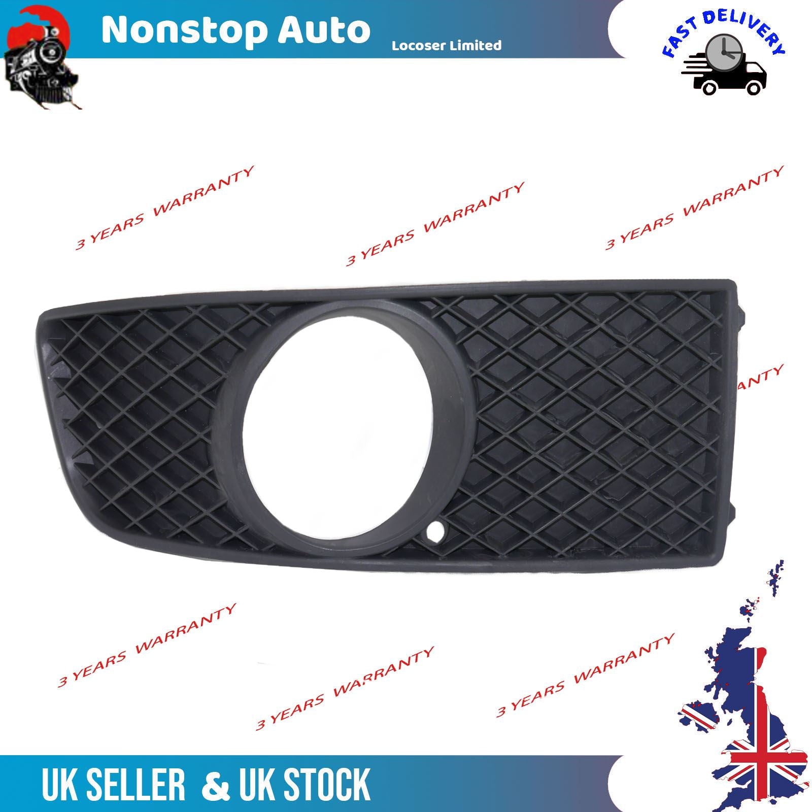 Front Bumper Air Grill Bottom Fog Light Right Side Fits VW Polo Variant