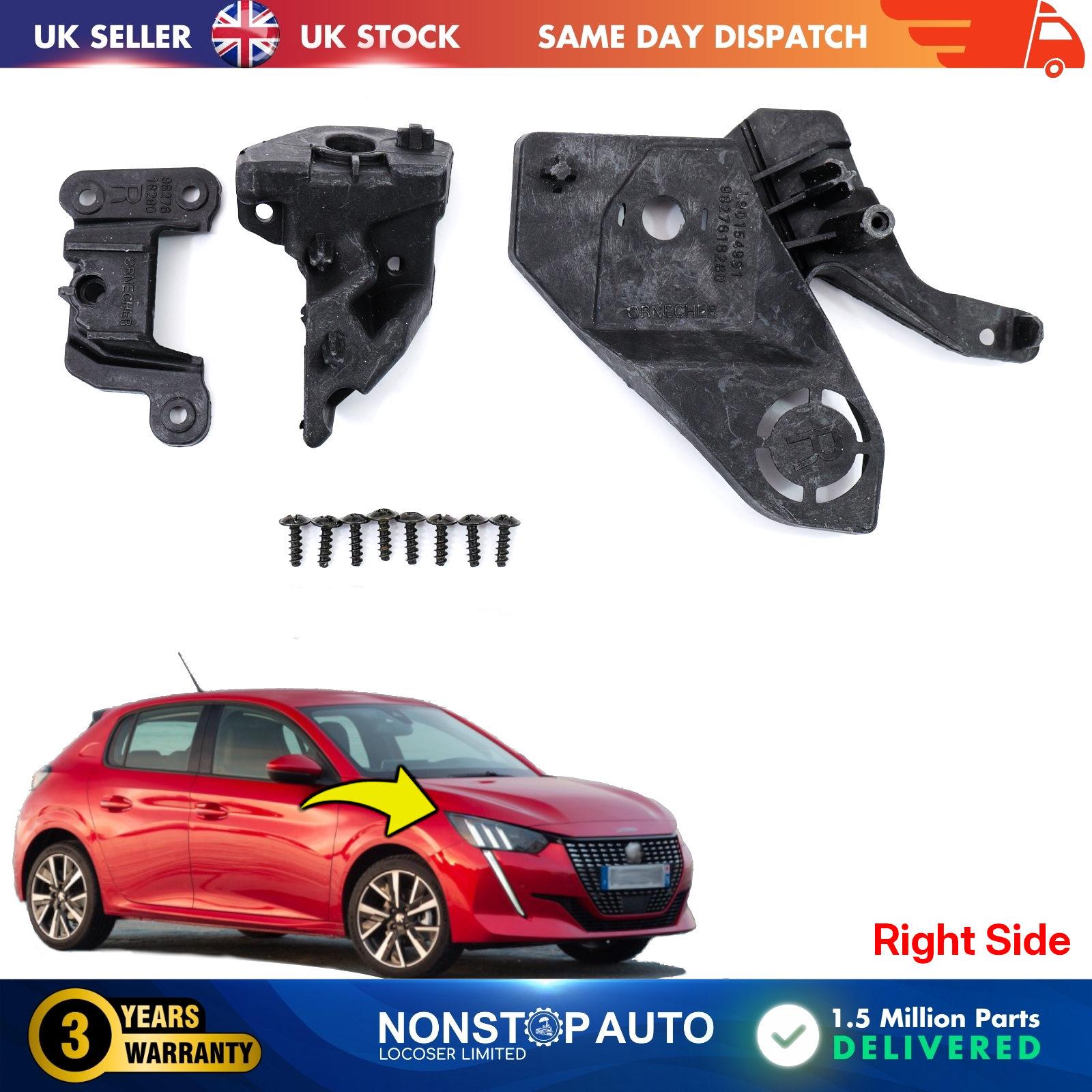 Headlight Repair Kit Bracket Mount Clips Right For PEUGEOT 208 II 2008 II 1656169480