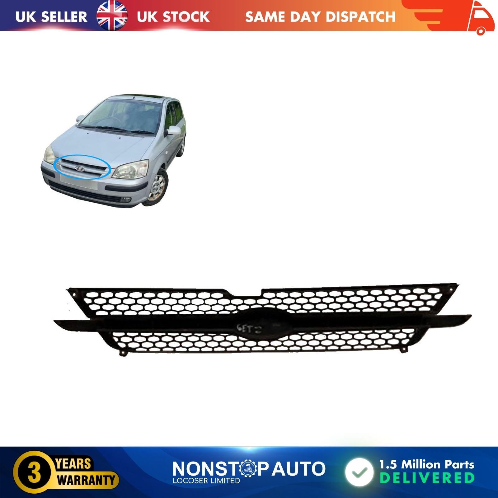FRONT GRILL WITHOUT EMBLEM FOR HYUNDAI GETZ