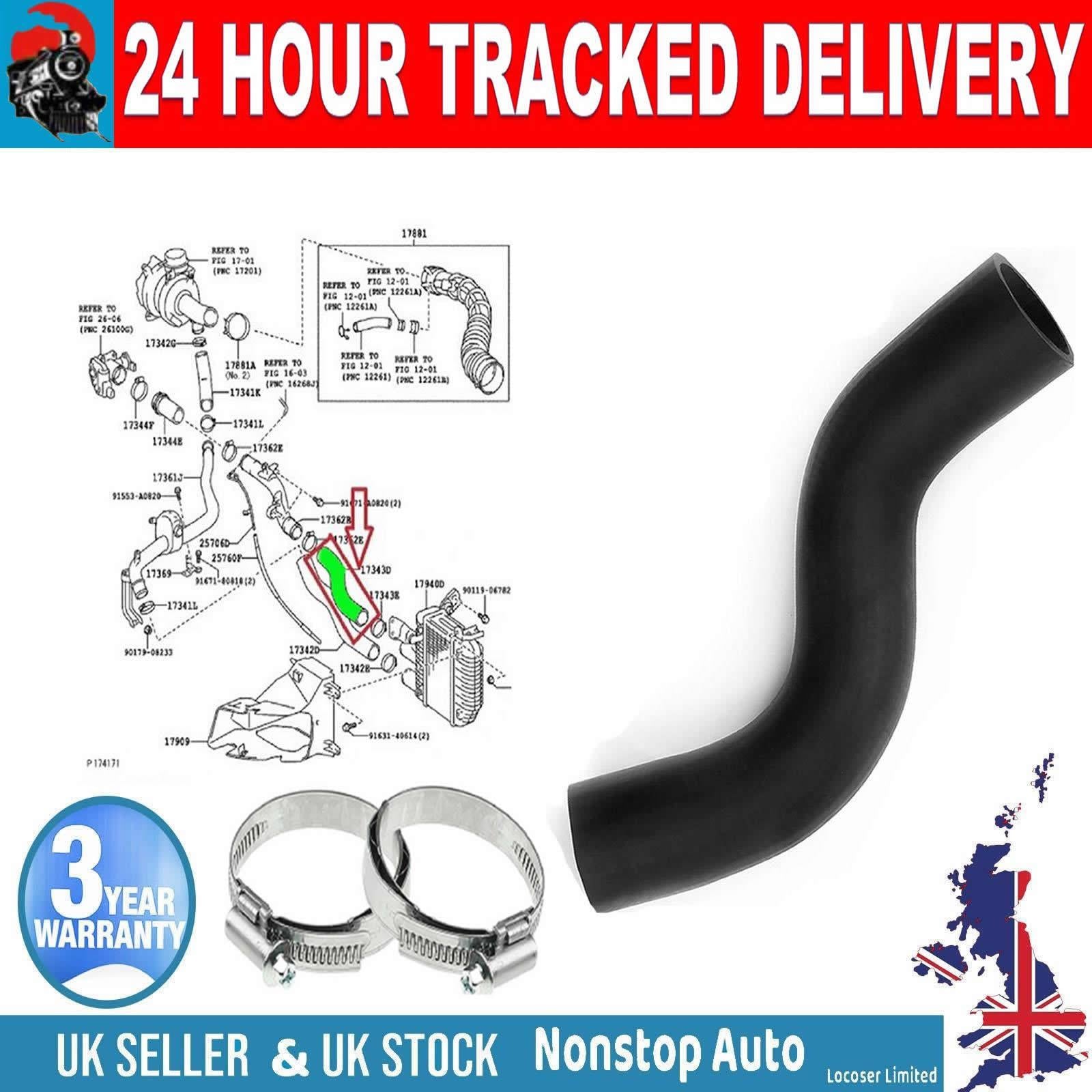 TURBO INTERCOOLER HOSE PIPE FOR TOYOTA COROLLA E12 1.4D 1734333010