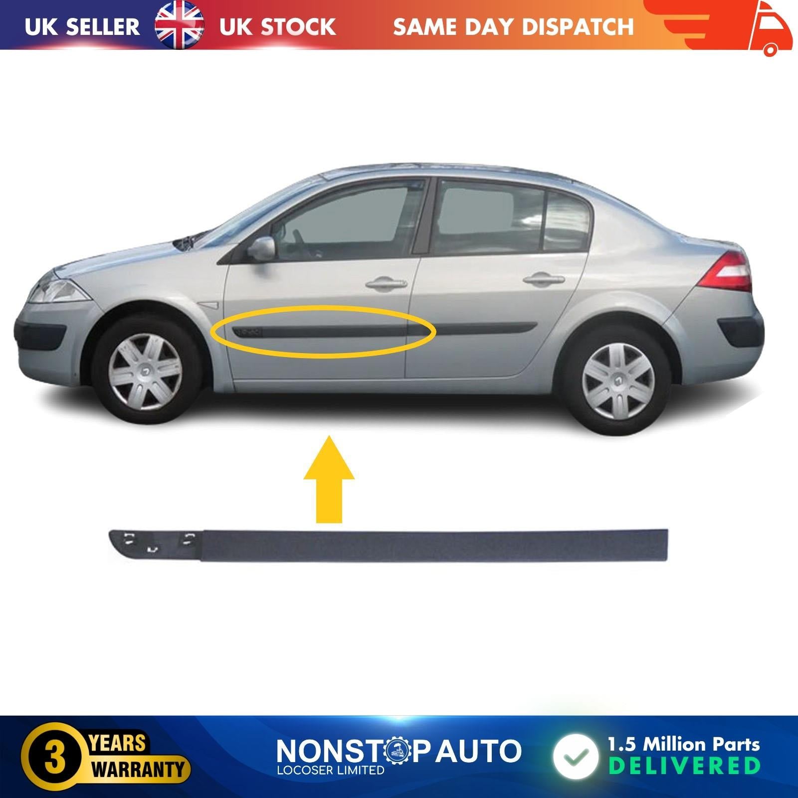Door Moulding Panel Trim Strip Front Left For Renault Megane II