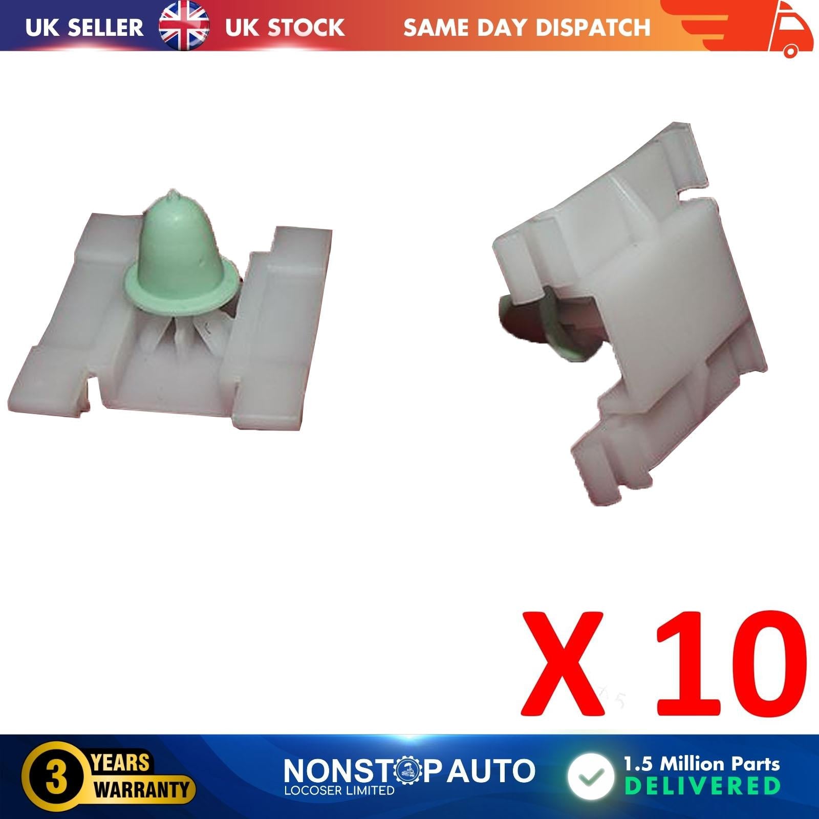 10X Front Door Bumpstrip Moulding Trim Clips For Golf III VW 1H0853585b